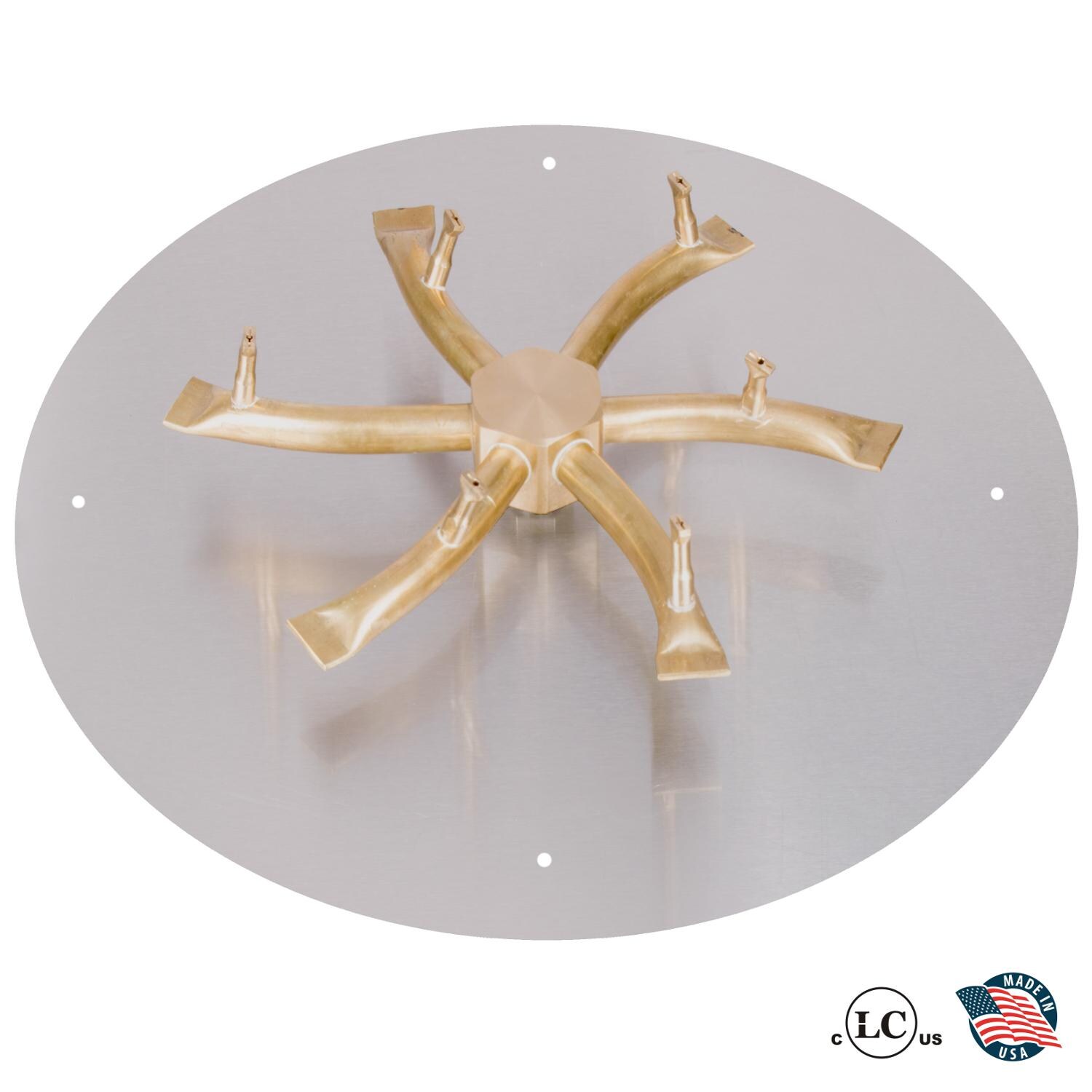 8 inch S Bullet Burner with Round Aluminum Flat Pan LC Certified Match Light thumbnail