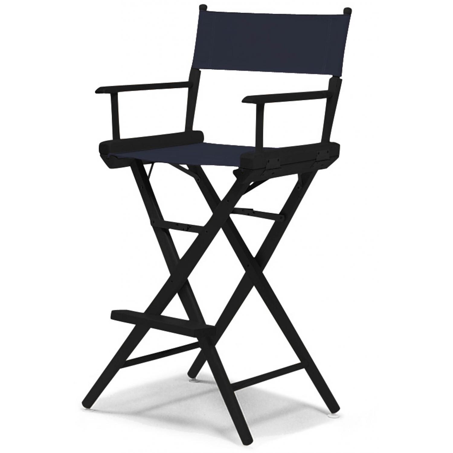 World Famous Bar Height Director Chair By Telescope Casual - Black/Navy