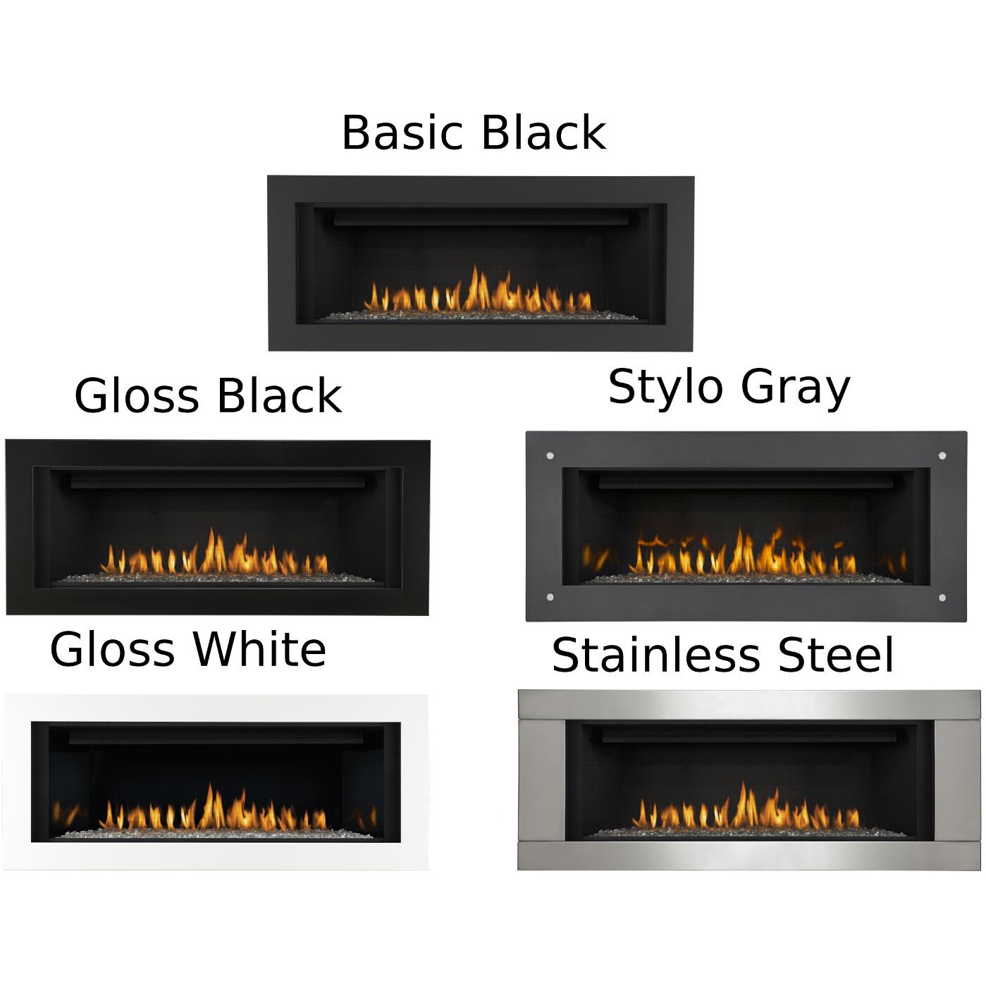 Napoleon Linear 45Inch BuiltIn Direct Vent Propane Gas Fireplace W
