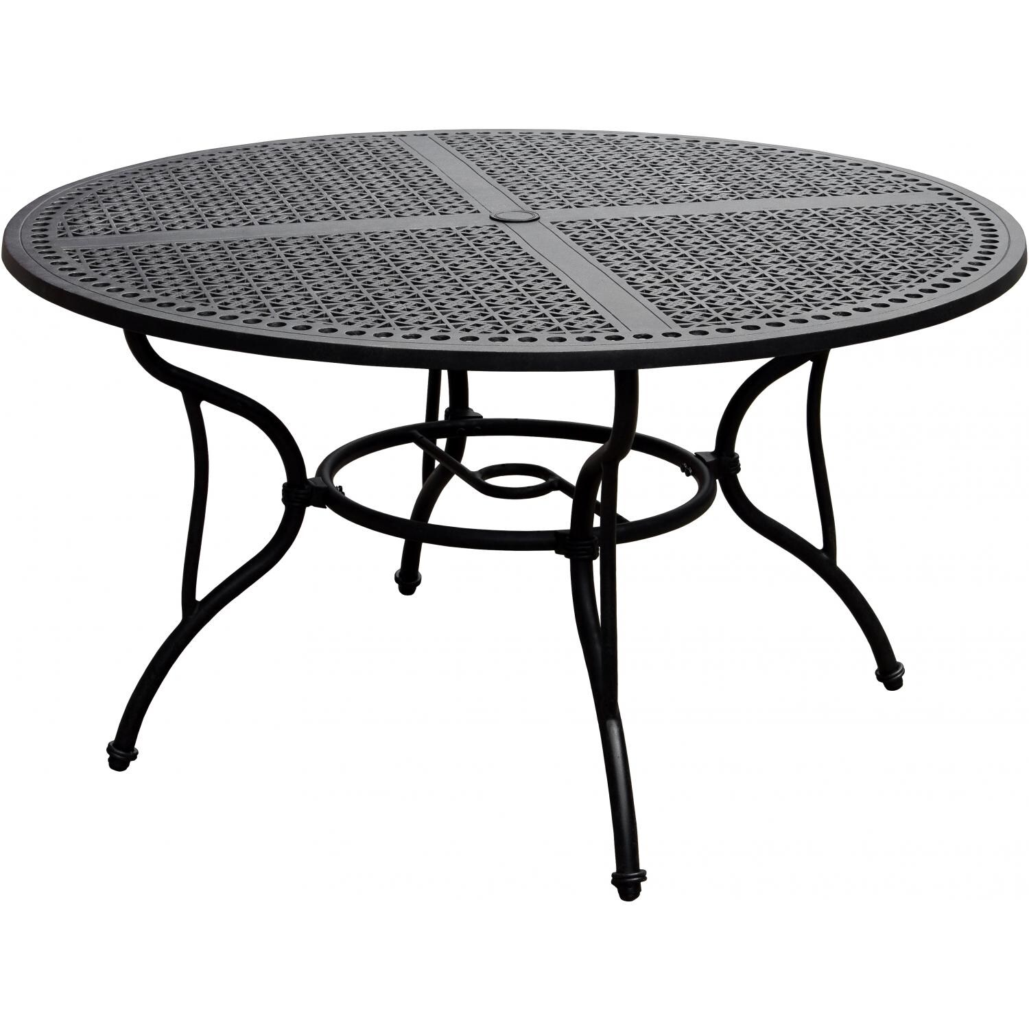 Elysian 5 Piece Padded Sunbrella Sling Patio Dining Set W 52 Inch Elysian 52 Inch Round Cast Aluminum Patio Dining Table