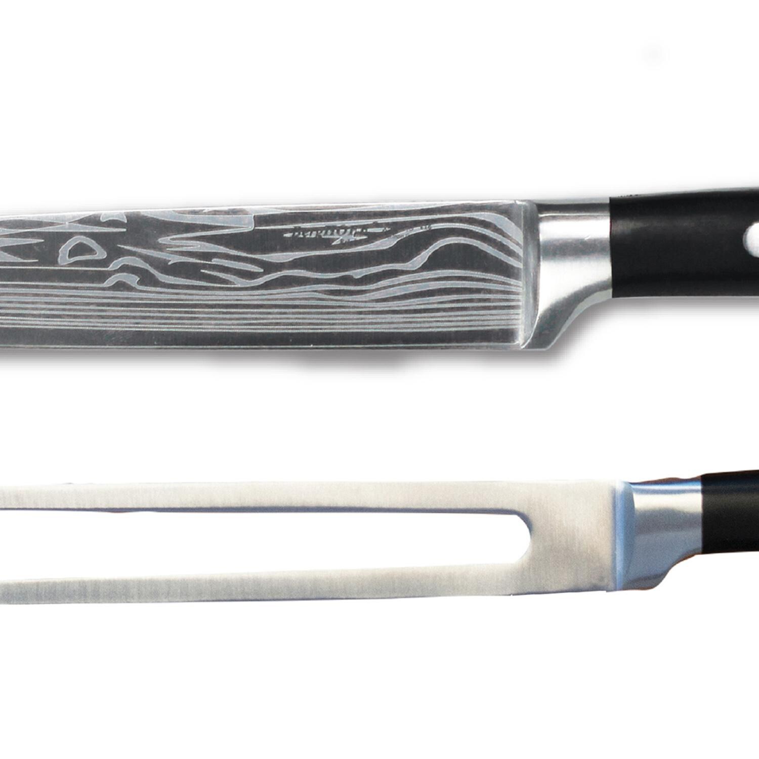 BergHOFF 2220322 Antigua 2-Piece Carving Knife & Fork Set - Blade Detail thumbnail