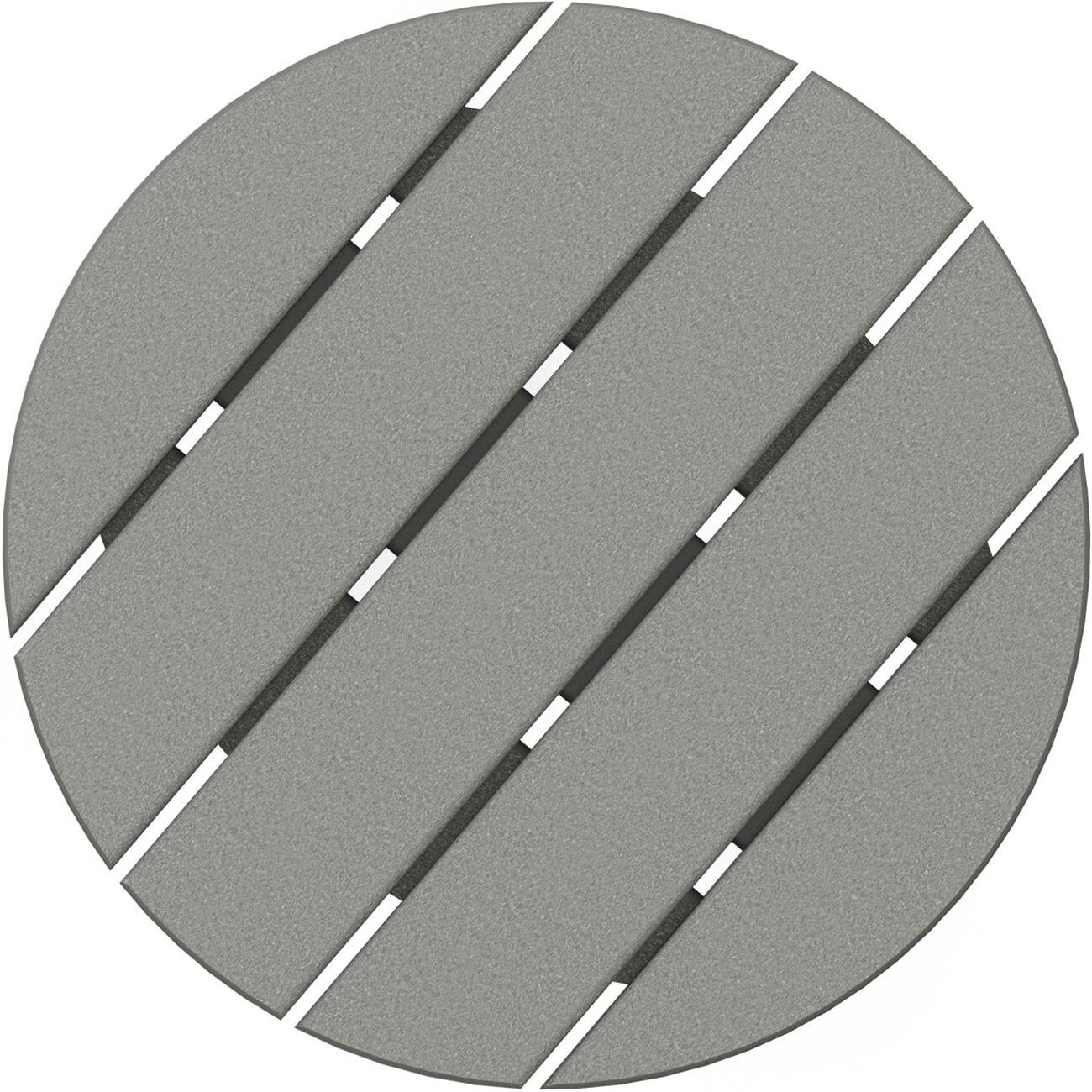 POLYWOOD 18-Inch Round Side Table - Black - Tabletop Detail (Slate Grey Finish Shown) thumbnail