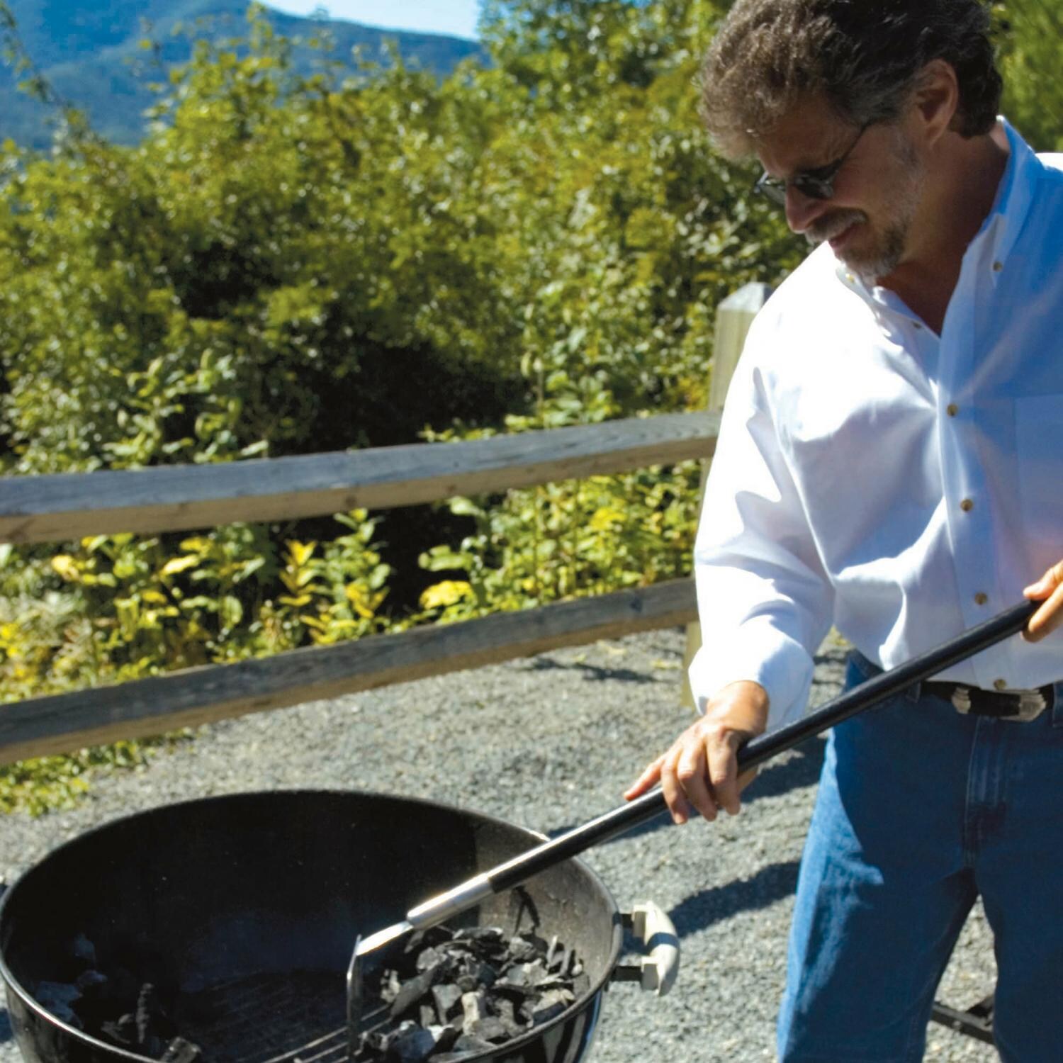 Steven Raichlen 35-Inch Stainless Steel Charcoal & Ash Hoe