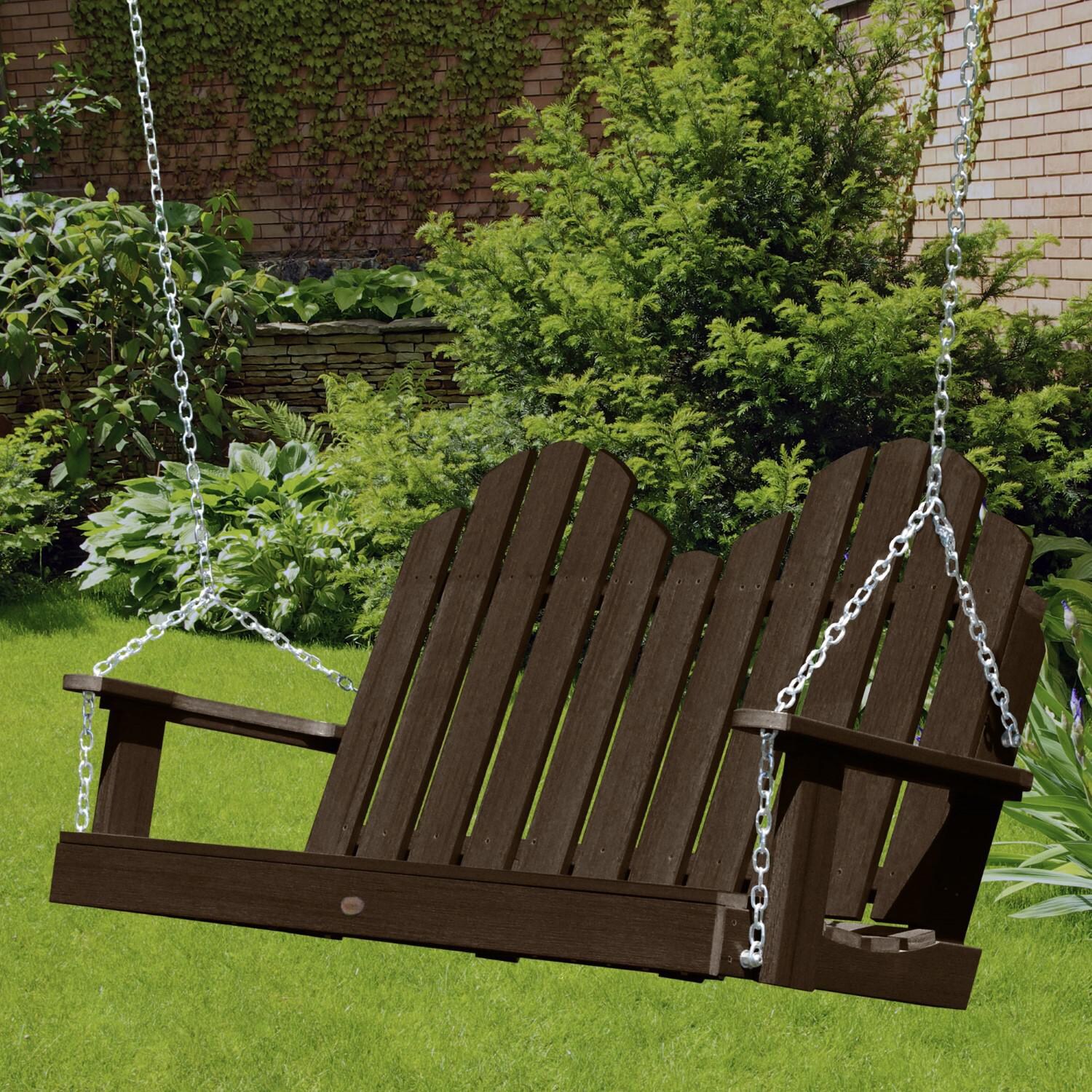 Lakeview Paradise Key 4-Foot Porch Swing - Weathered Acorn