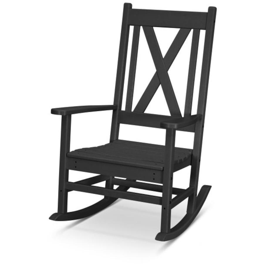 POLYWOOD Braxton Porch Rocking Chair in Black BBQGuys
