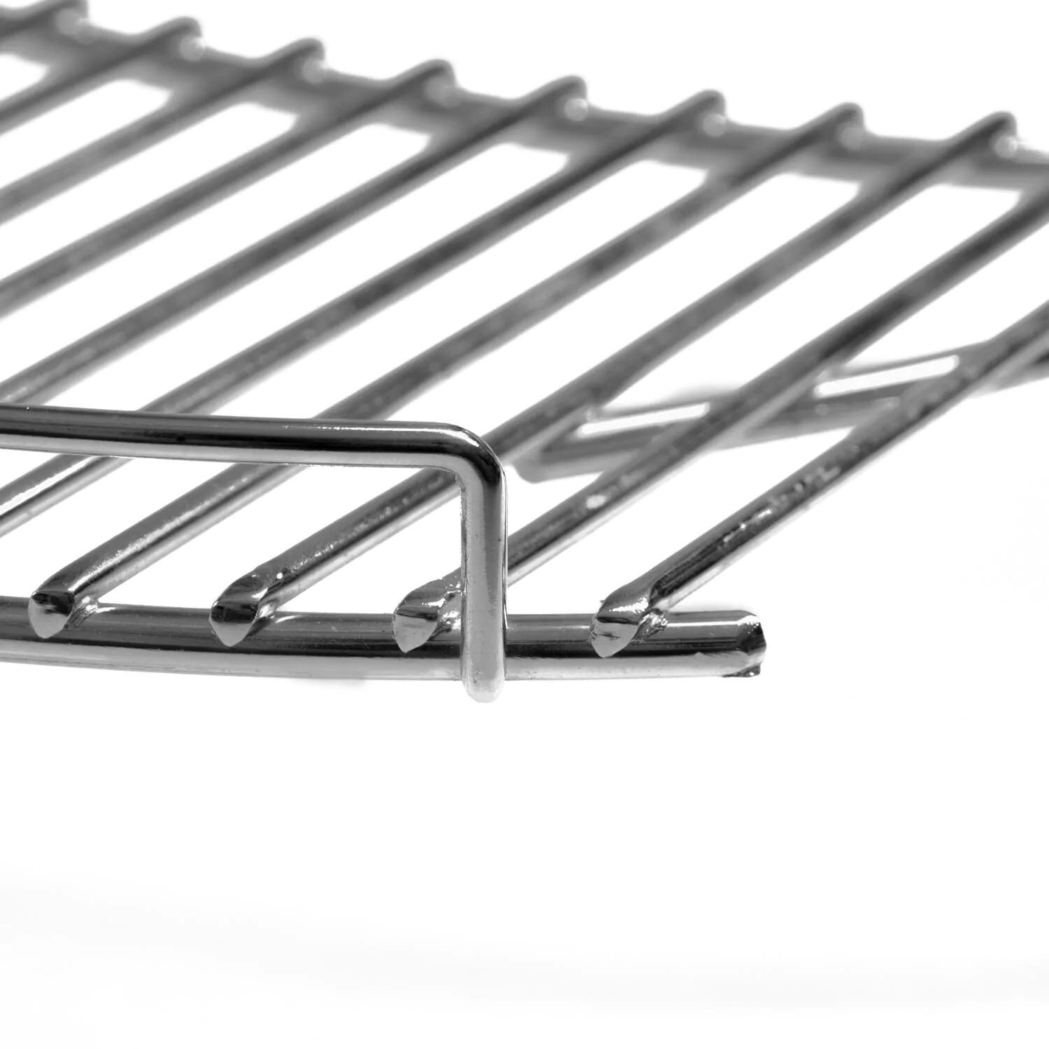 BBQGuys Signature BBQ-KW-17-SS 17-Inch Stainless Steel Warming Rack - Corner Detail thumbnail