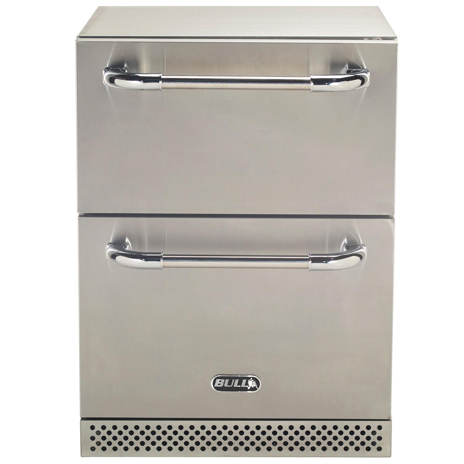 Bull 17400 Premium 24-Inch 5 Cu. Ft. Outdoor Rated Refrigerator Drawers - Front thumbnail