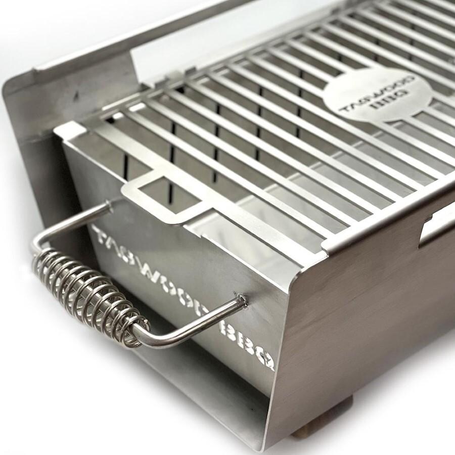 Tagwood BBQ BBQ07SS Table Top Food Warming Brazier - Handle - White Background thumbnail
