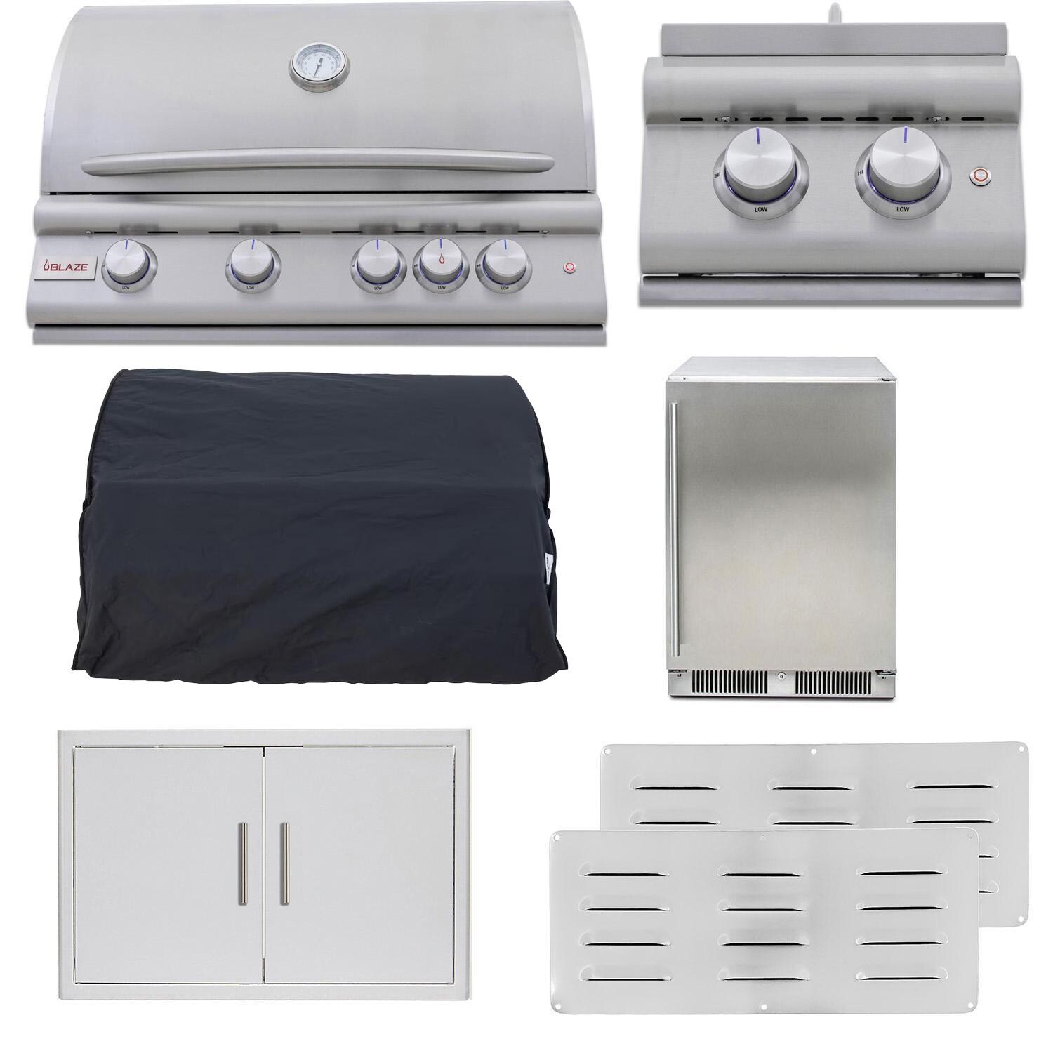 Blaze BLZ-4LTE3-LP LTE+ 7 Pc 32-in Propane Outdoor Kitchen Package - White Background thumbnail