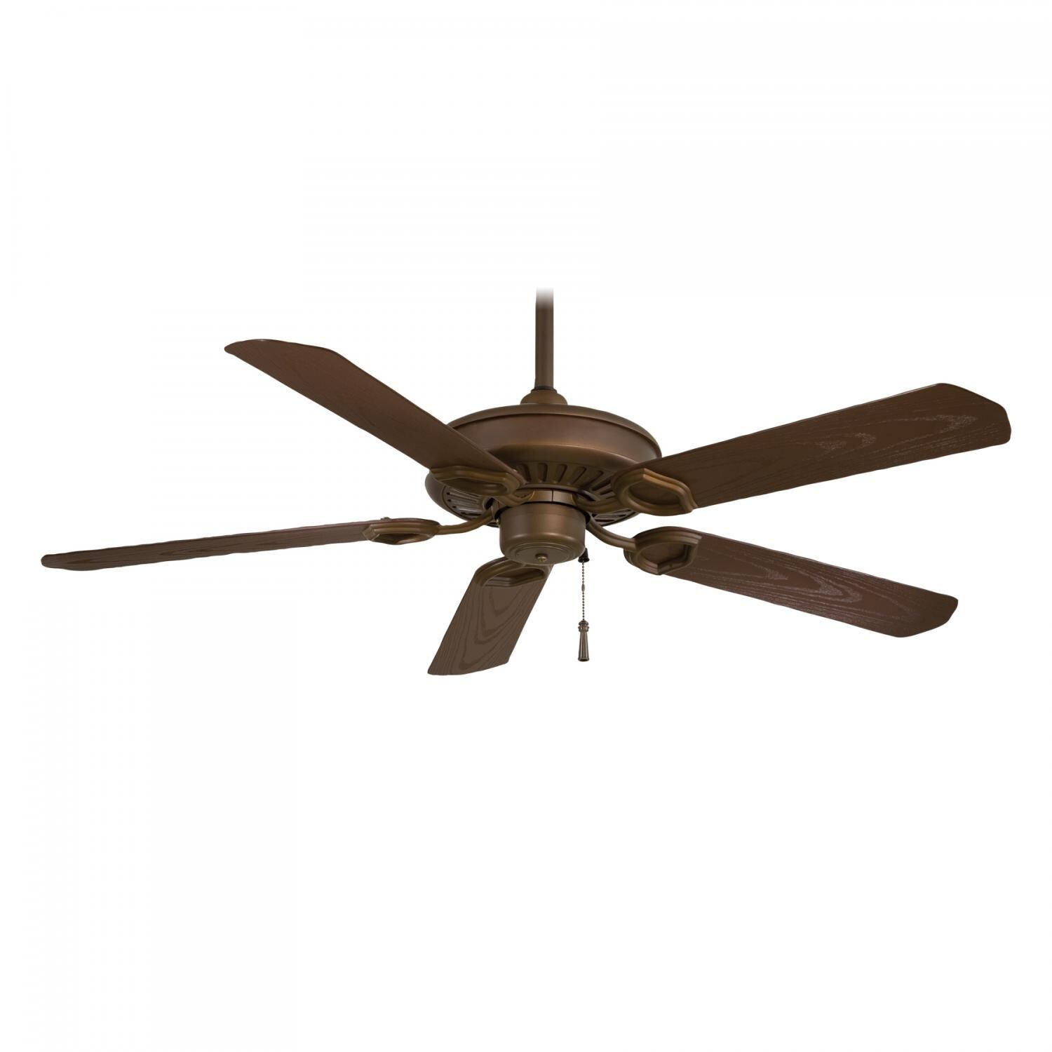 Minka-Aire Sundowner 54-Inch 5-Blade Ceiling Fan in Oil Rubbed Bronze Finish W/ Dark Maple Blades - F589-ORB