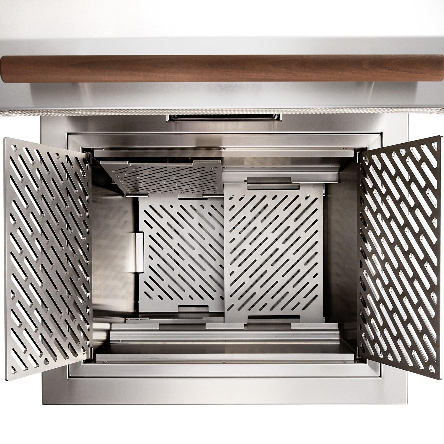 Kalamazoo KSHOK430 Shokunin Kamado Grill - Right Charcoal Tray Raised thumbnail