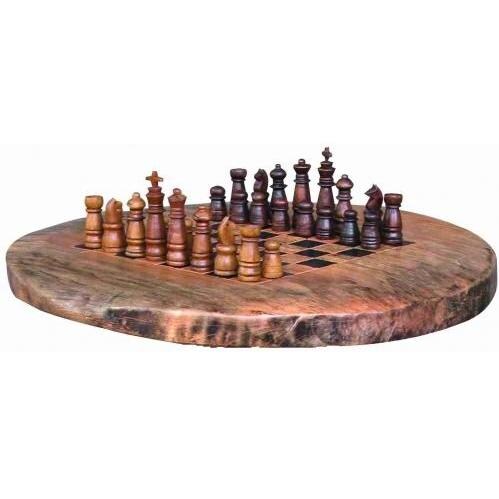 Small Teak Wood Chess Set