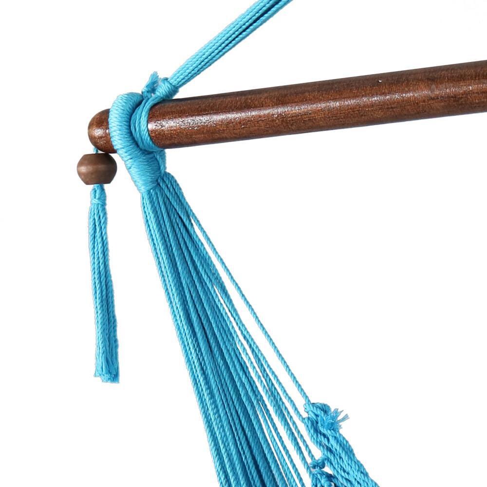 Ultimate Patio Extra Large Hanging Caribbean Hammock Chair - Sky Blue - Bar Detail thumbnail
