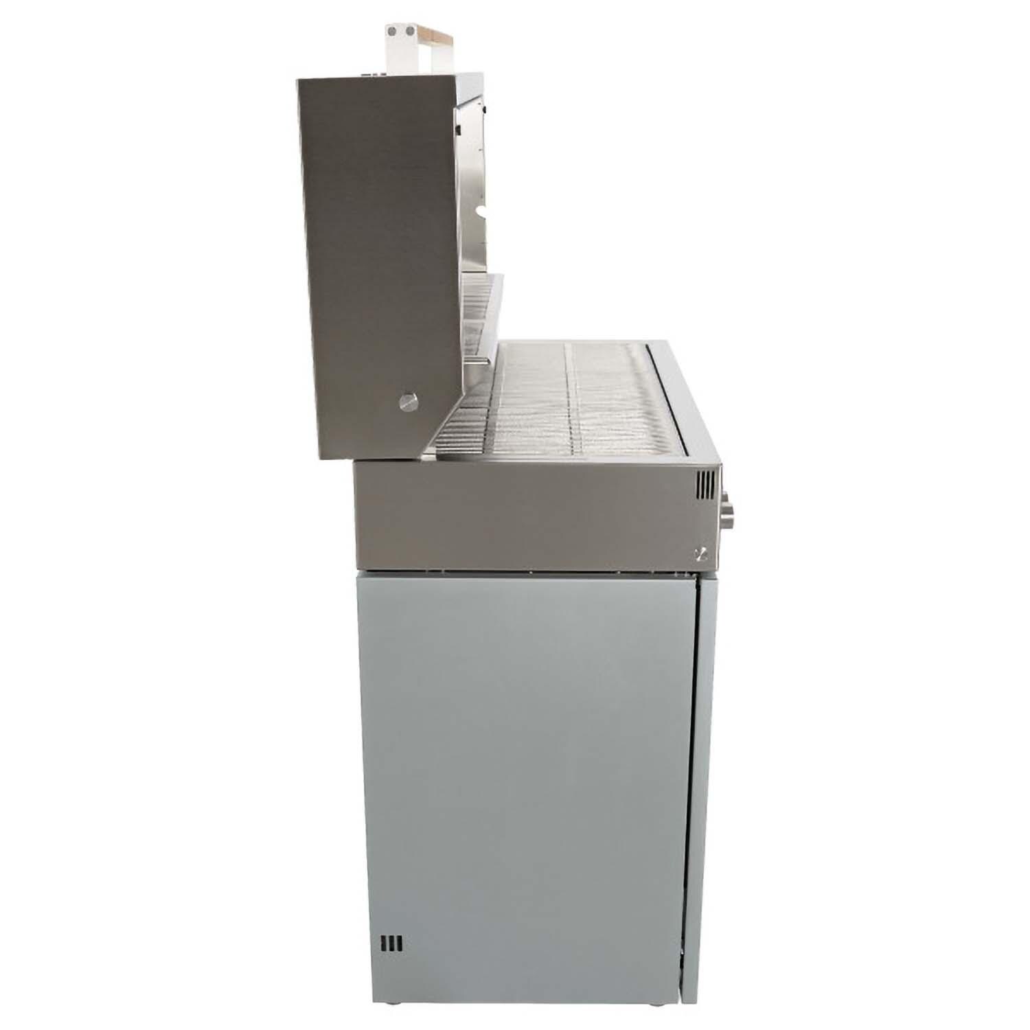 Flammkraft 1030979 Model D Natural Gas Grill - Light Grey - Side - White Background thumbnail