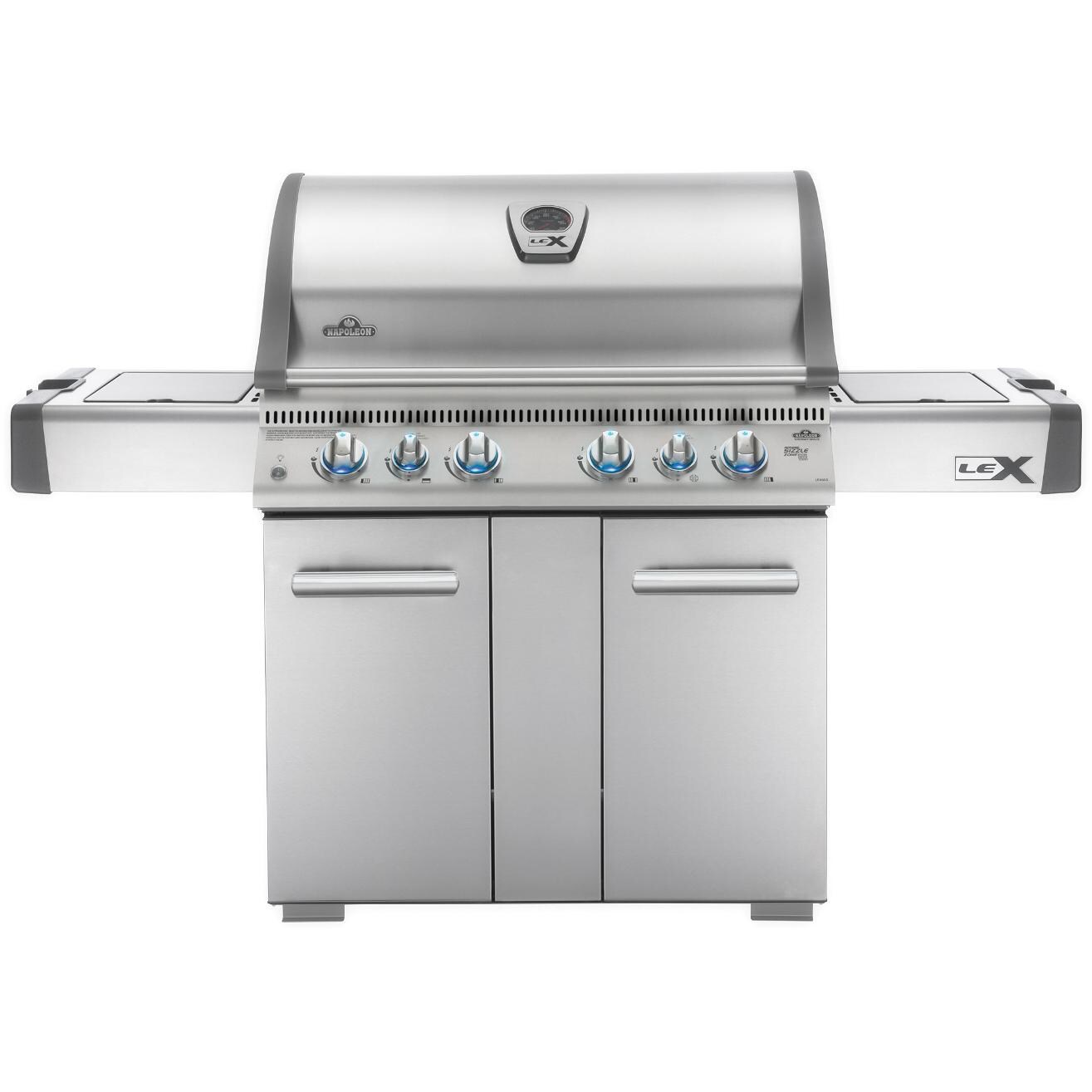 Napoleon LEX 605 Natural Gas Grill With Rear Infrared Burner, Sear Burner, And Side Burner On Cart thumbnail