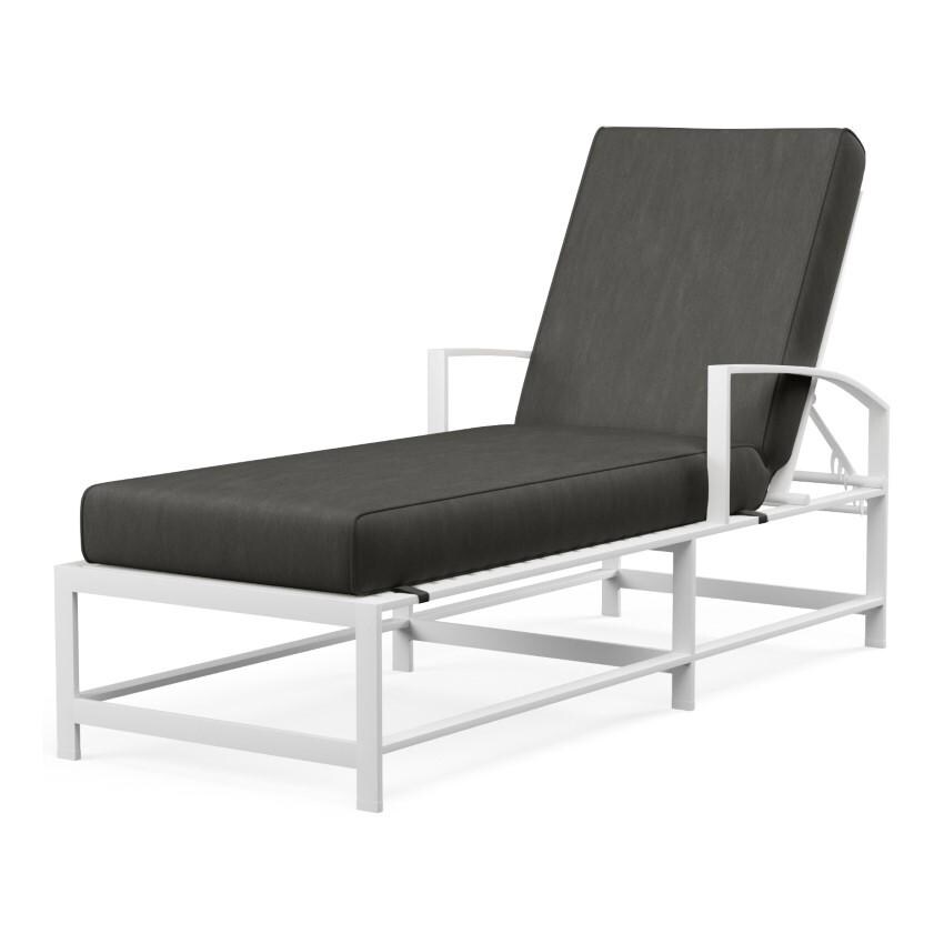 Bristol Aluminum Chaise Lounge in Satin White/Spectrum Carbon by Sunset West
