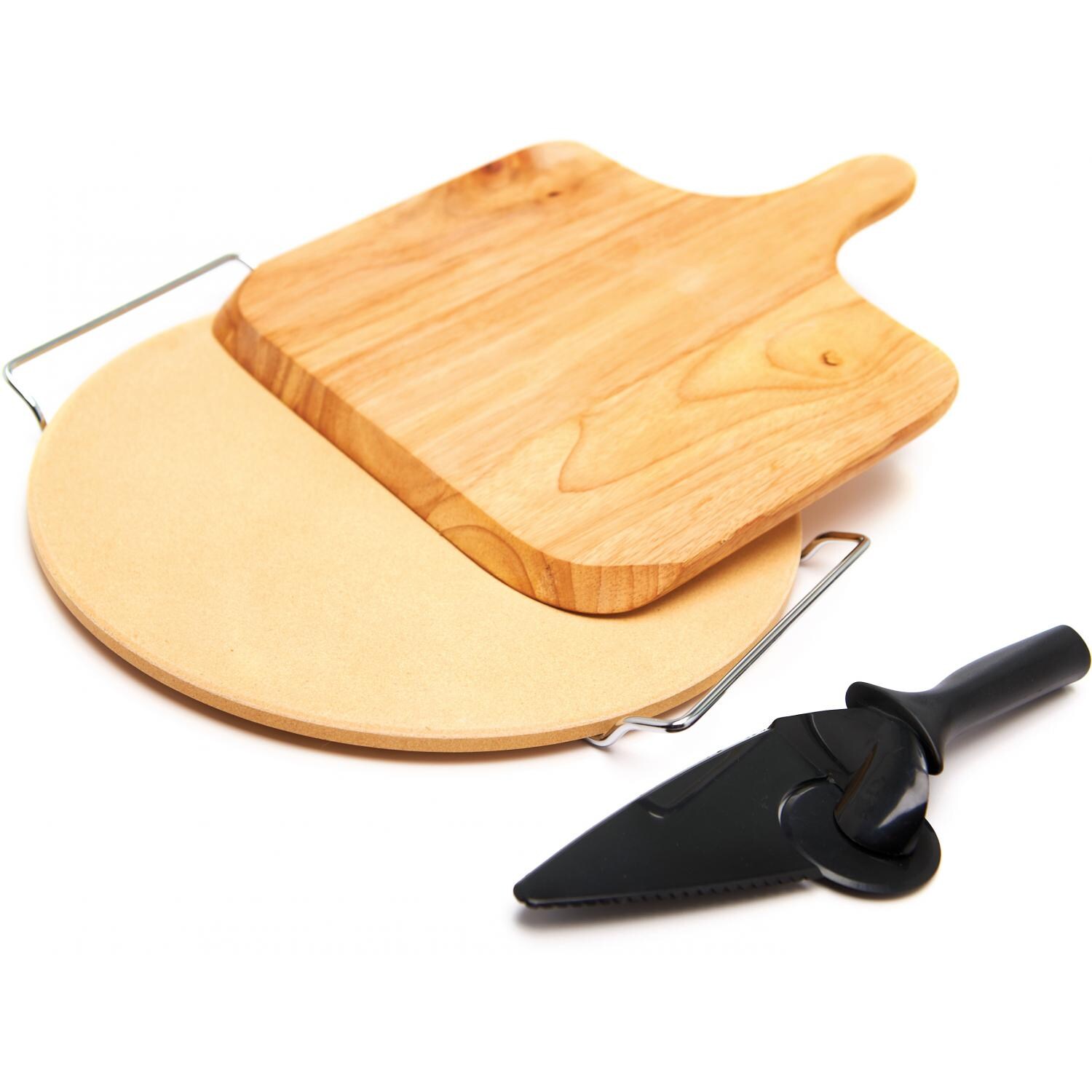 3-Piece 13-Inch Ceramic Pizza Stone - Full View thumbnail