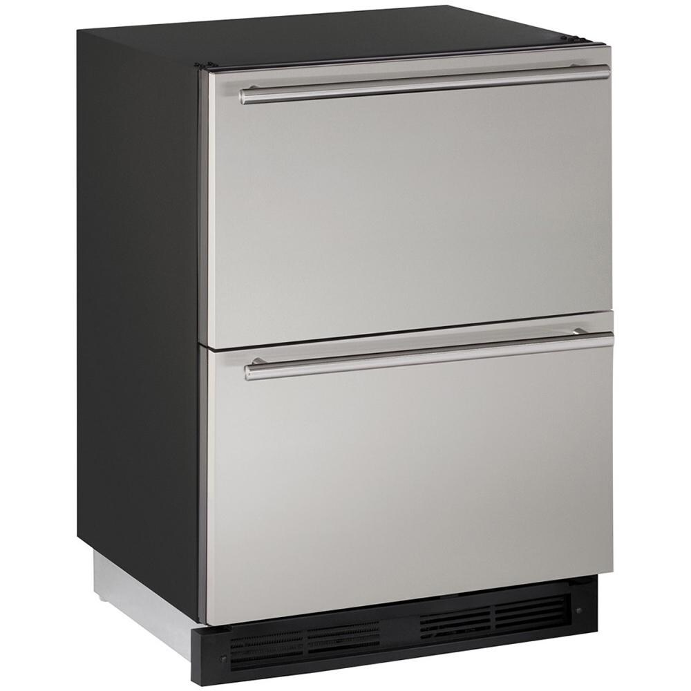 U-Line 1000 Series 24-Inch 5.4 Cu. Ft. Built-In Refrigerator Drawers - Stainless Steel - U-1224DWRS-00B