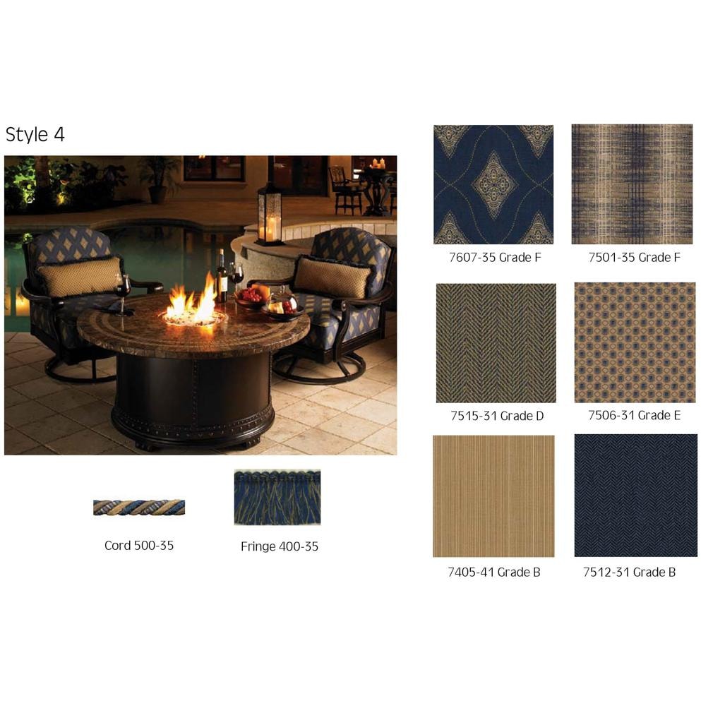 Kingstown Sedona Cast Aluminum Patio Counter Height Bar Stool W