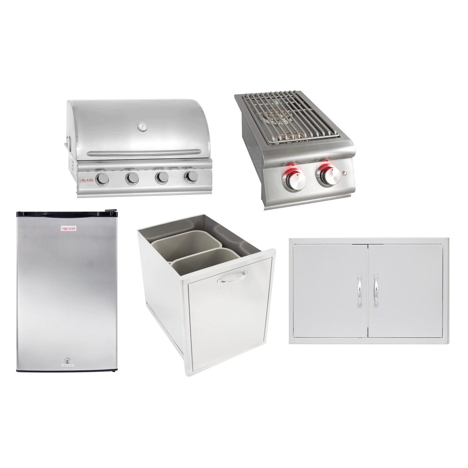 Blaze Prelude LBM 5-Piece 32-Inch Propane Gas Outdoor Kitchen Package - BLZ-4LBM-LP