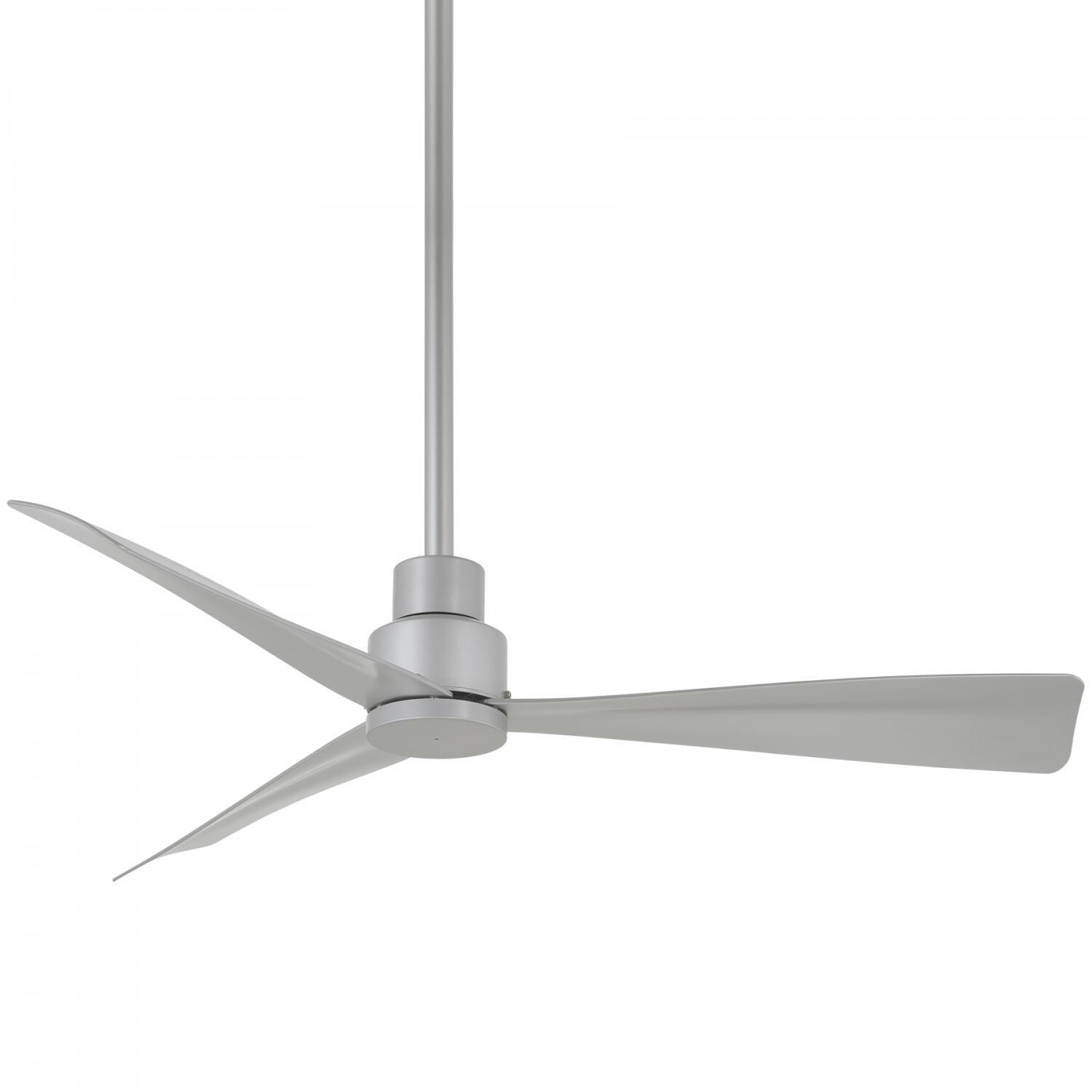 Minka-Aire Simple 44-Inch 3-Blade Ceiling Fan in Silver Finish W/ Silver Blades - F786-SL