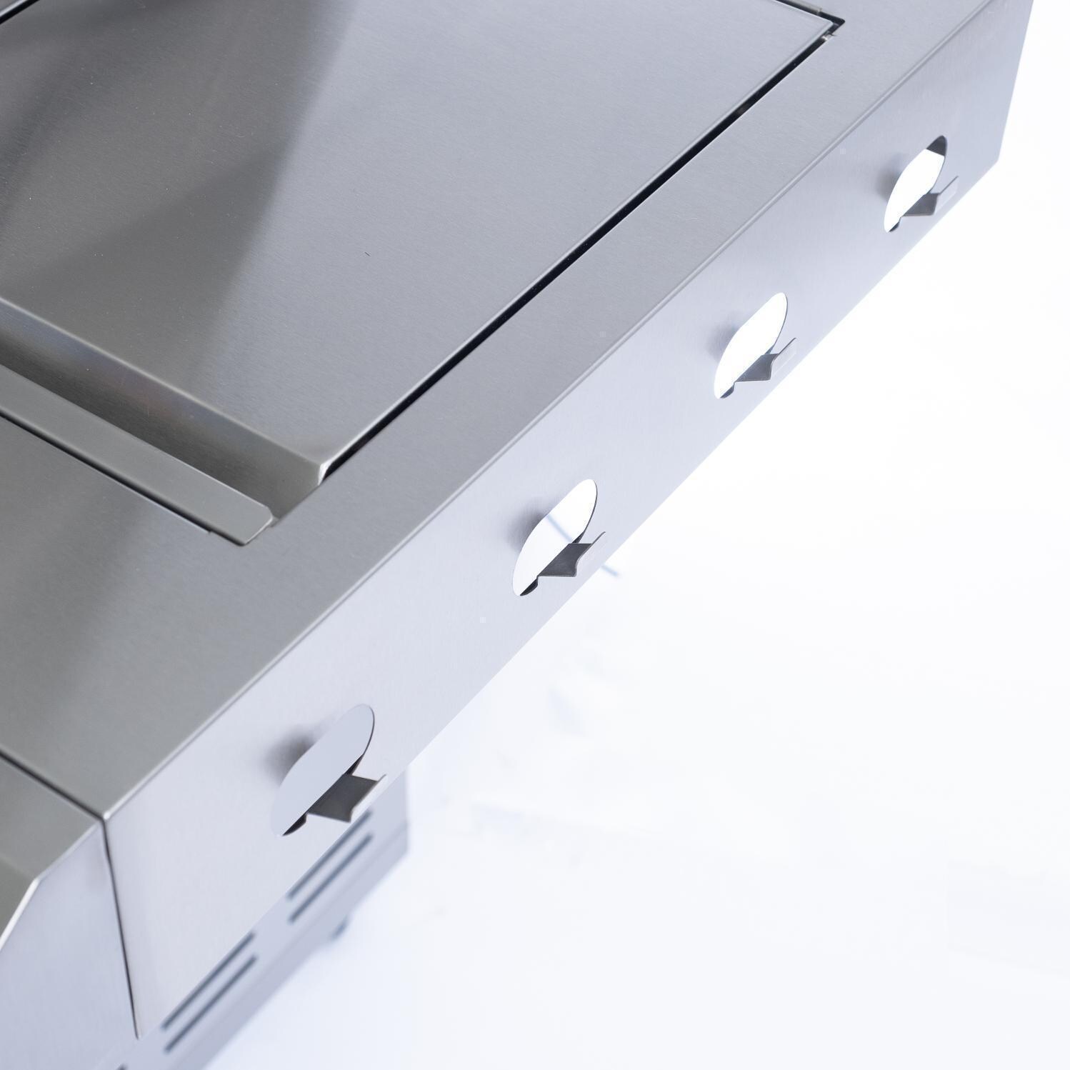 Victory - BBQ-VCT3BSB-LP - 3-Burner Propane Gas Grill With Infrared Side Burner - Right Side Shelf Tool Hooks