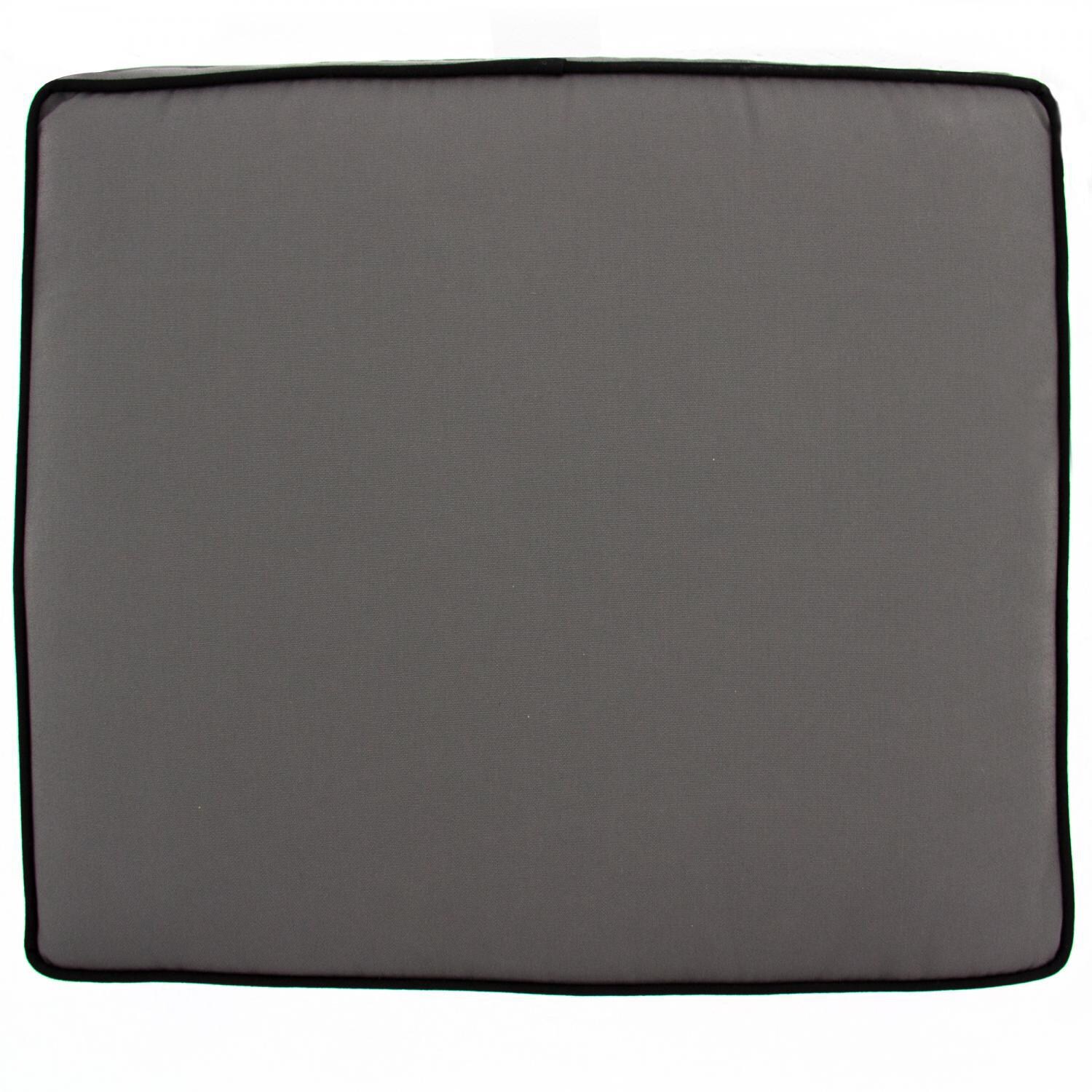 Audubon Canvas Charcoal Dining Cushion - Flat View thumbnail