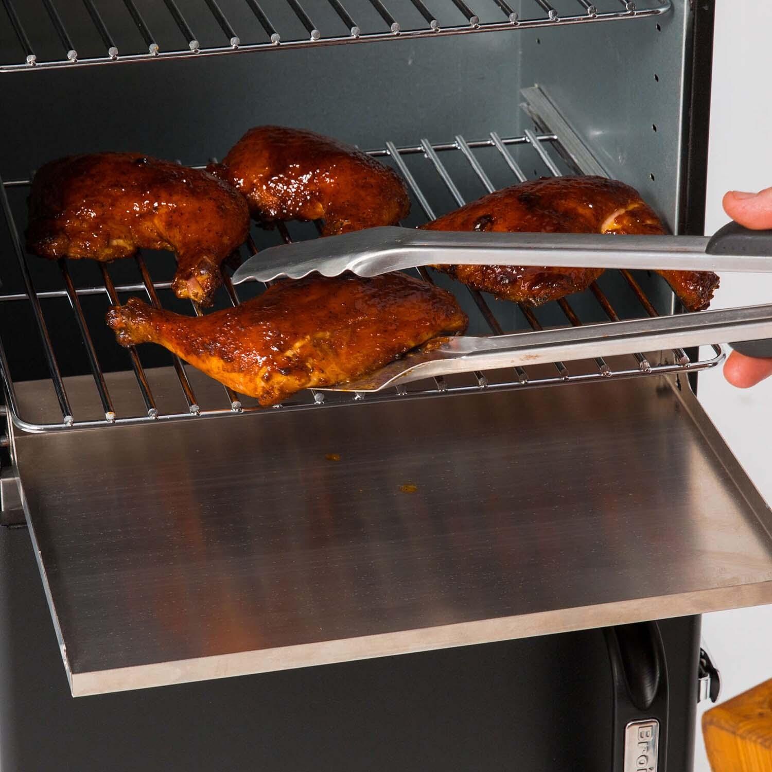 Broil King 28-Inch Smoke Vertical Propane Gas Smoker - Black - Chicken - Lifestyle thumbnail