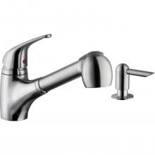 Platinum Sinks Single Top Handle Pull Out Hot/Cold Faucet With Soap Dispenser & Optional Deck Plate - FC-5828 image