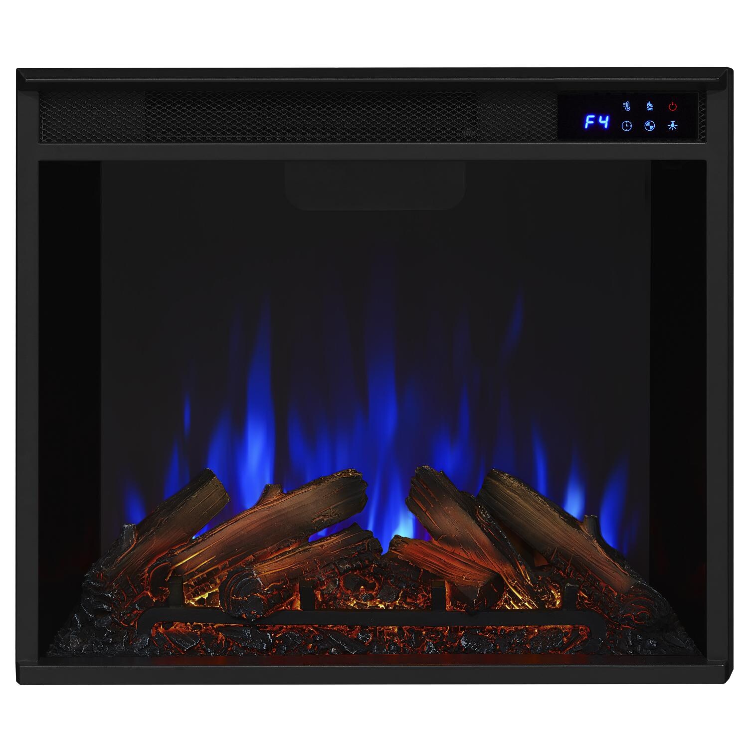 Real Flame - 7930E-W - Valmont 75-Inch Electric Fireplace Entertainment Center - White - Blue Flame thumbnail