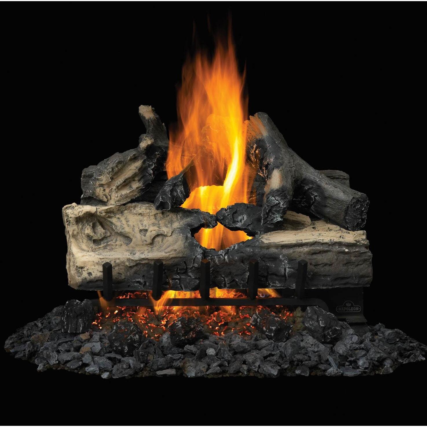 Napoleon 22-Inch Verso Natural Gas Vented Gas Log Set With Electronic Ignition - Split Wood View thumbnail