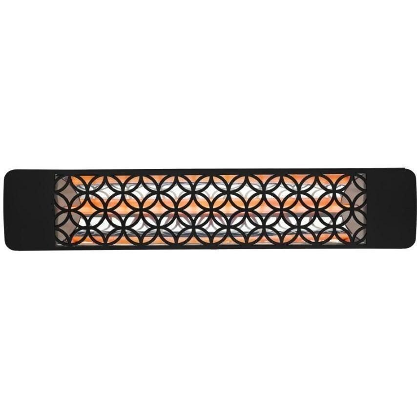 Eurofase EF20480B2 Clover Series 39-in 2000 Watt Single Element Marine Grade 480V Electric Patio Heater in Black - Display - White Background thumbnail