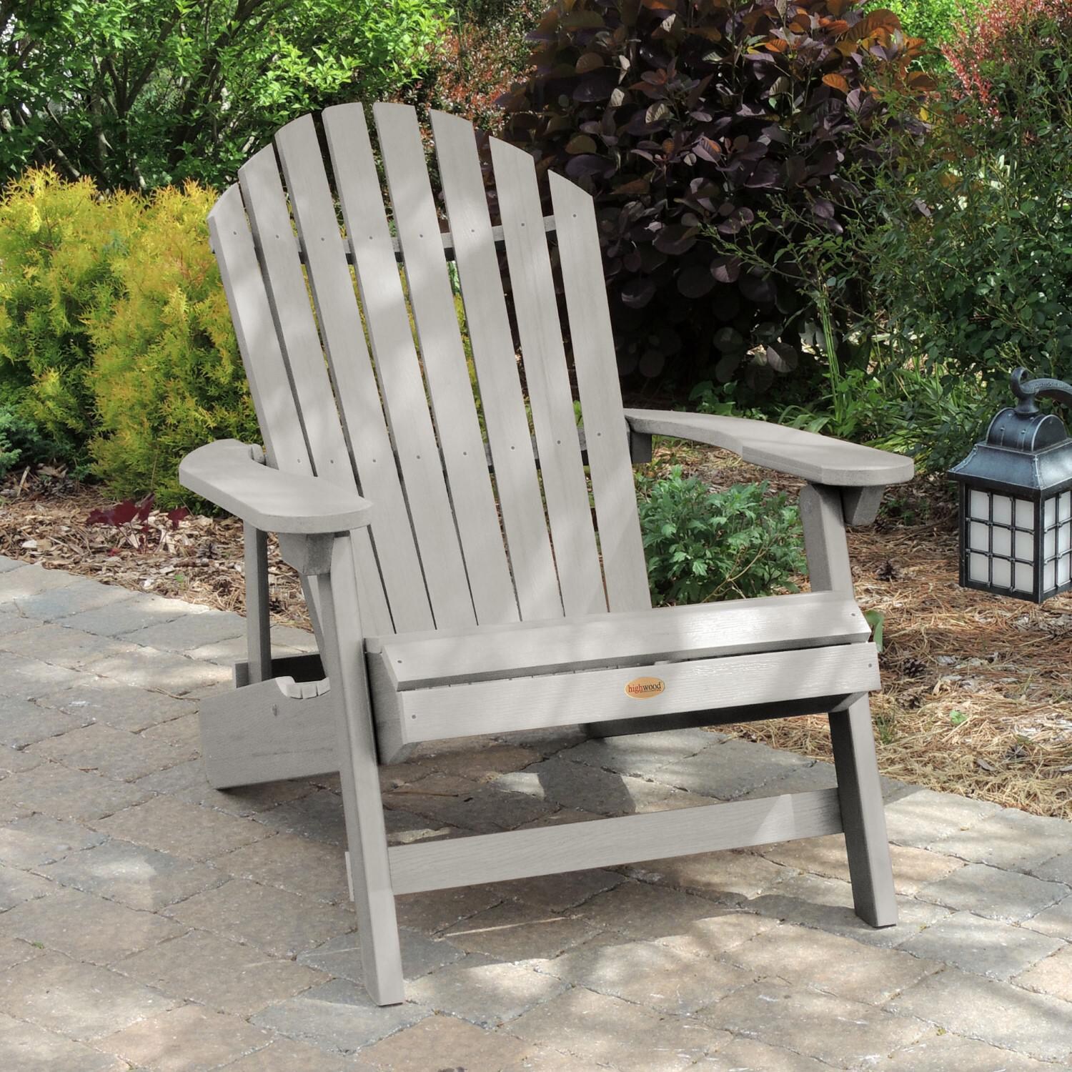 Lakeview King Dream Bay Folding & Reclining Adirondack Chair - Harbor Gray - Reclined thumbnail