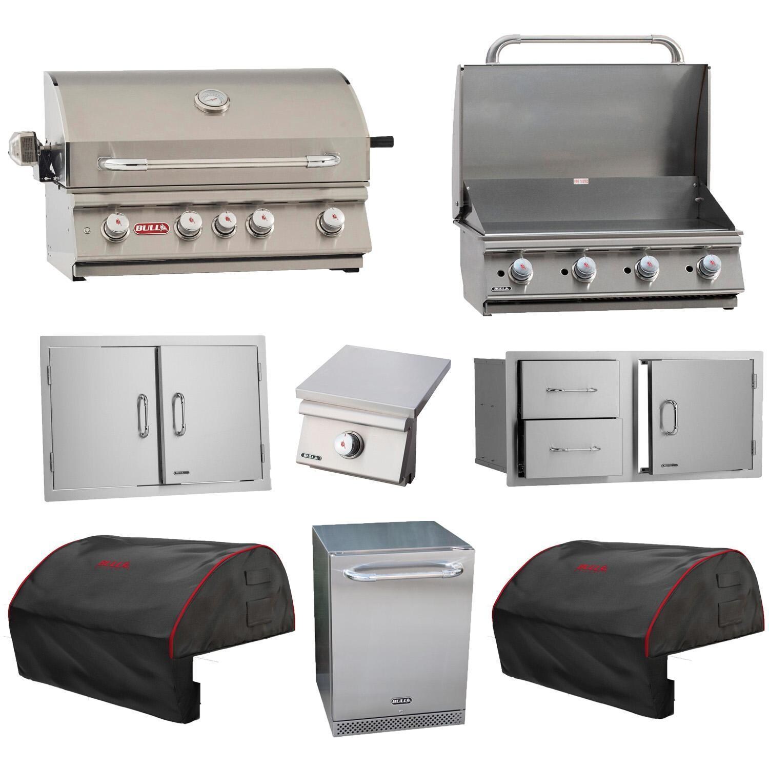 Bull Angus 30 Inch & Griddle 33 Inch 8-Piece Ultimate Natural Gas Grill Master Bundle thumbnail