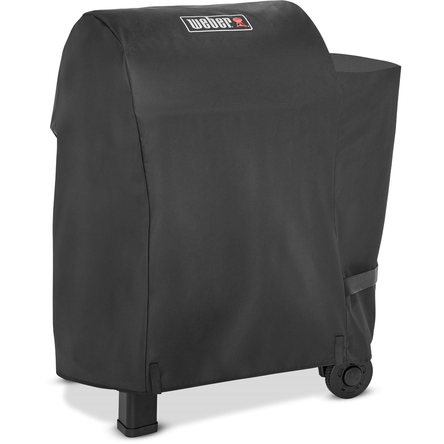 Weber 3400607 Polyester Grill Cover for Smoque 22-in Pellet Grill - Angled Left - White Background thumbnail