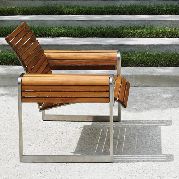 Tommy Bahama 3401-11 Tres Chic Teak Patio Club Chair - Side Outside thumbnail