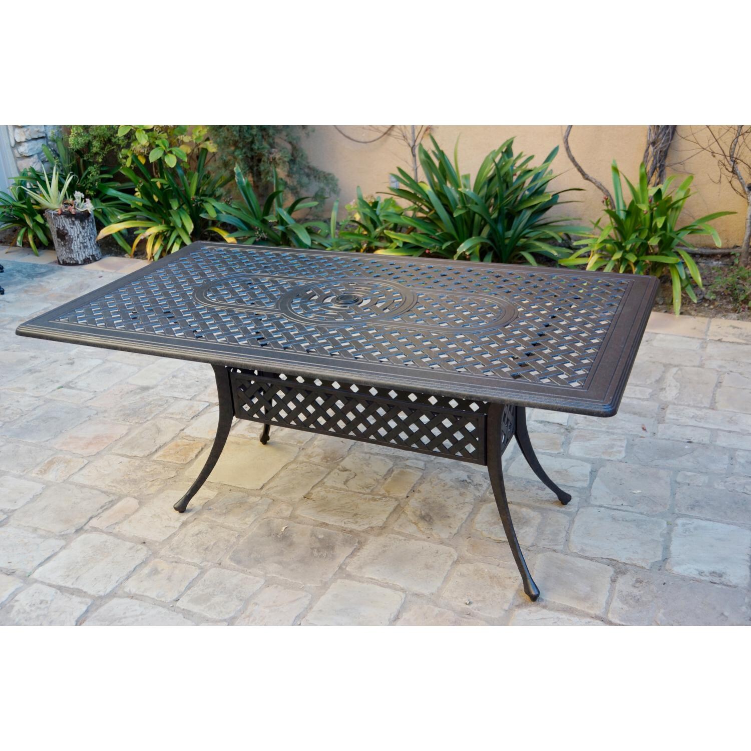 Darlee DL707-7PC-AC29RE Elisabeth Cast Aluminum 68 X 38 Inch Rectangular Dining Table thumbnail