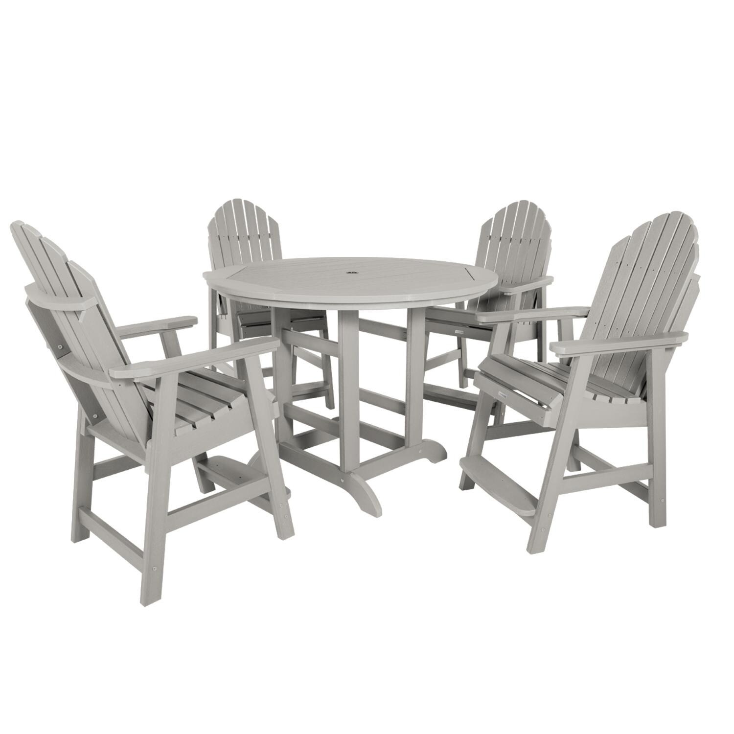 Dream Bay 5 Pc Set Recycled Plastic Counter Height Dining Set In Harbor Gray By Lakeview - White Background thumbnail