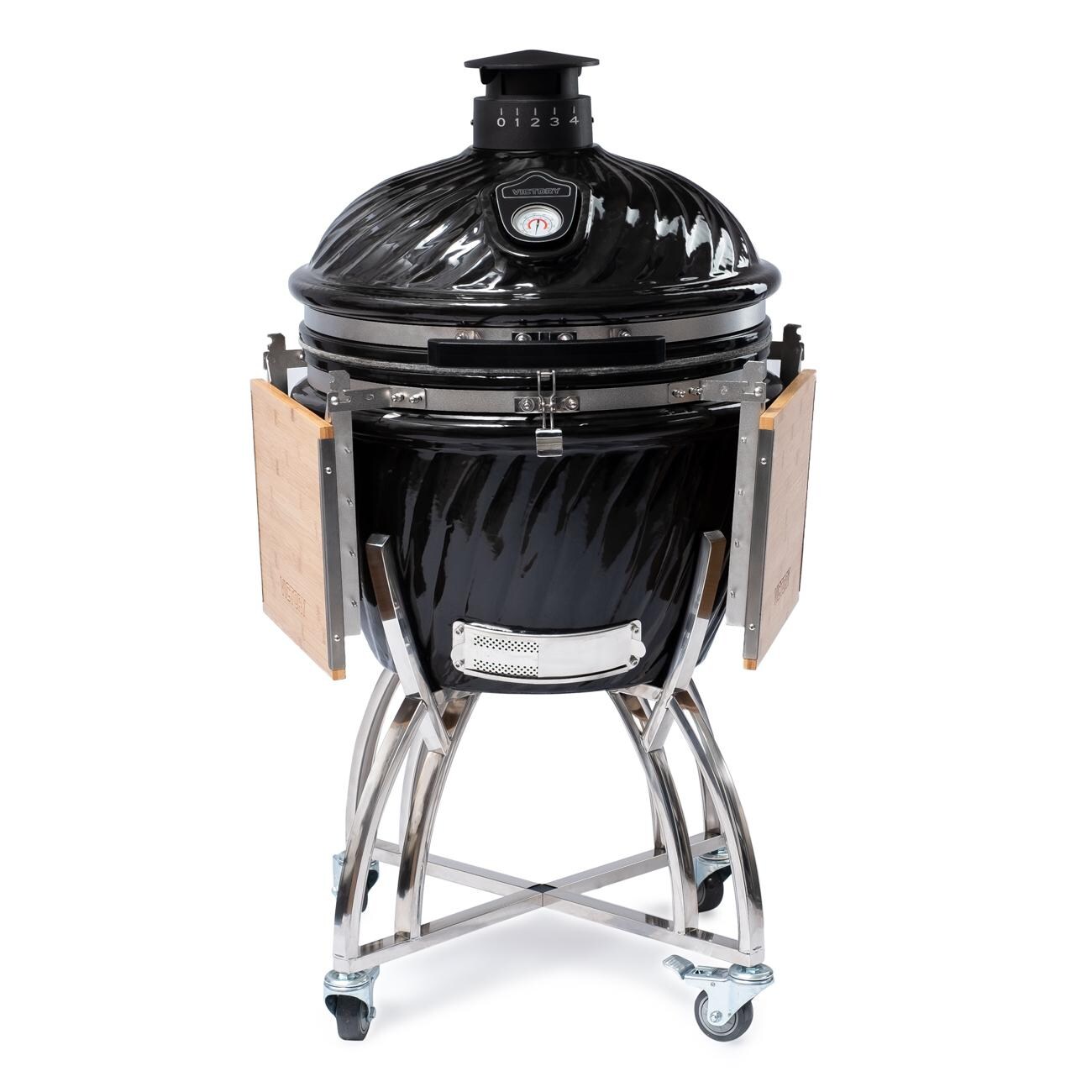 Victory - BBQ-VCT-K-24B - 21-Inch Kamado Grill & Smoker - Shelves Folded thumbnail