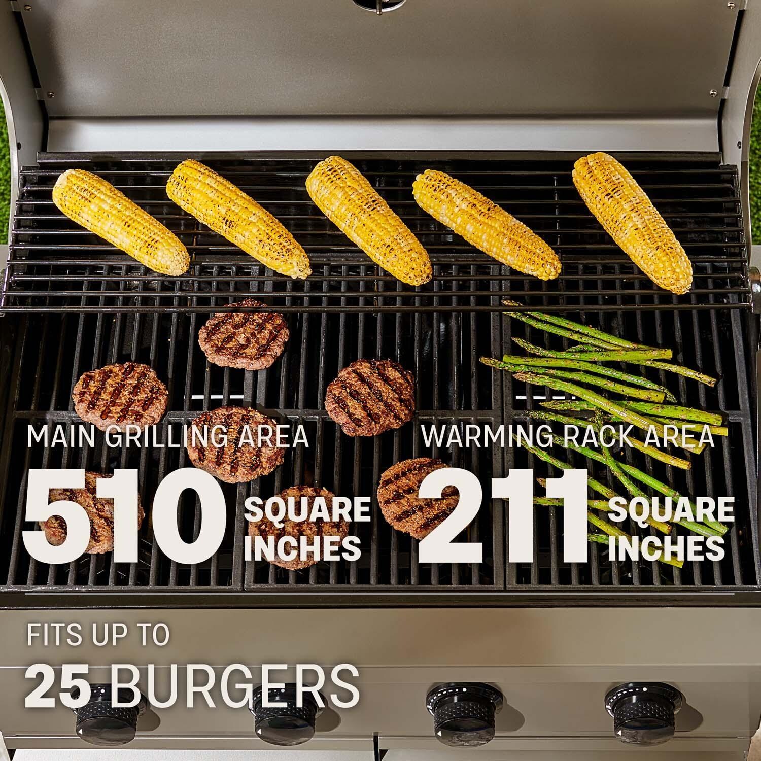 TYTUS TDT-BUN-009 Modular Grilling Collection 32 Inch Propane Gas Grill, Pellet Smoker, and Propane Gas Griddle w/ Cart - Gas Grill Capacity - Detail thumbnail