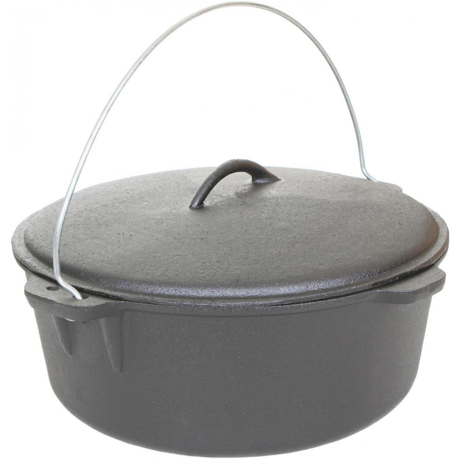 Cajun Cookware 16-Quart Unseasoned Cast Iron Dutch Oven - GL10490 thumbnail