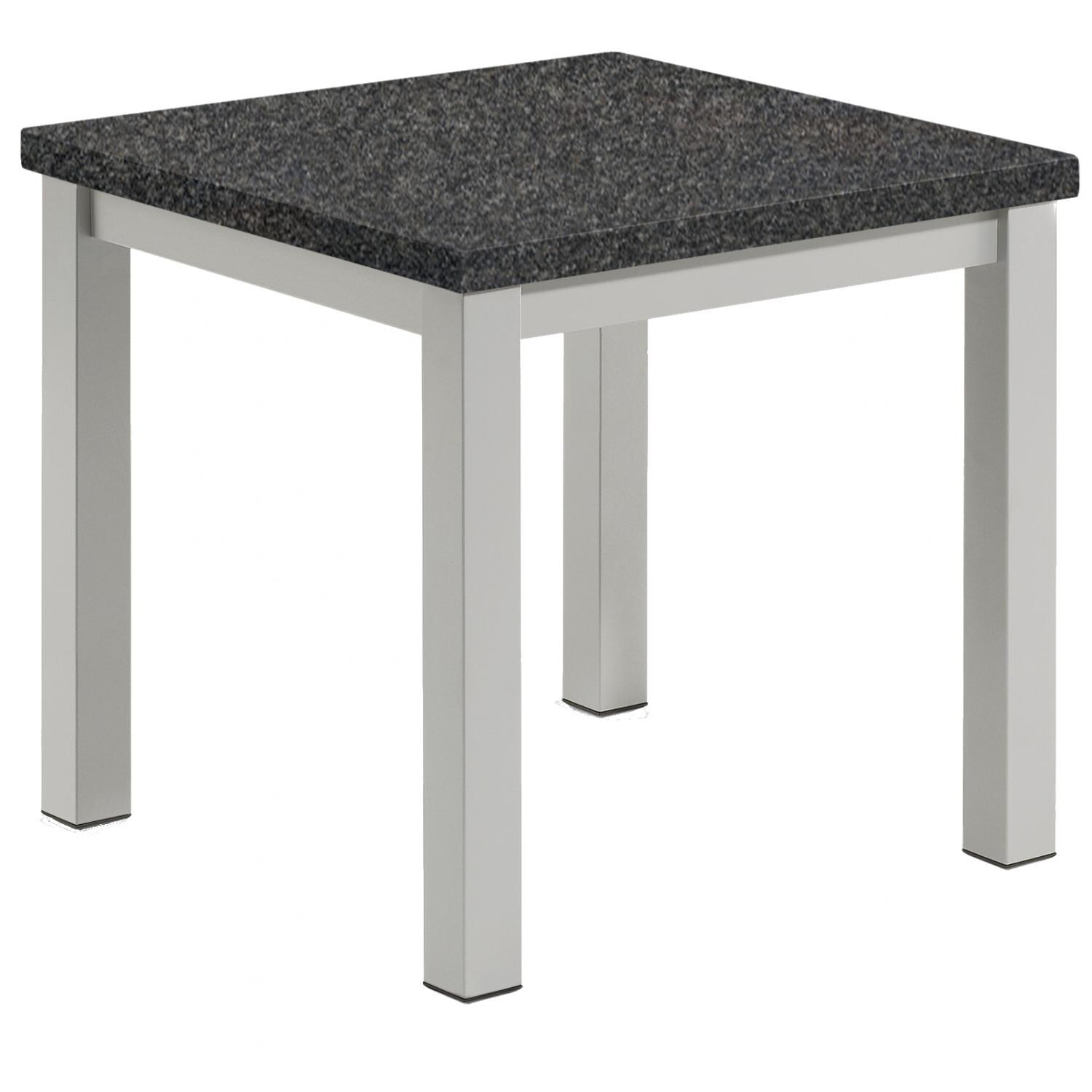 Travira 18 Inch Square Aluminum Patio End Table W/ Lite-Core Charcoal Top thumbnail