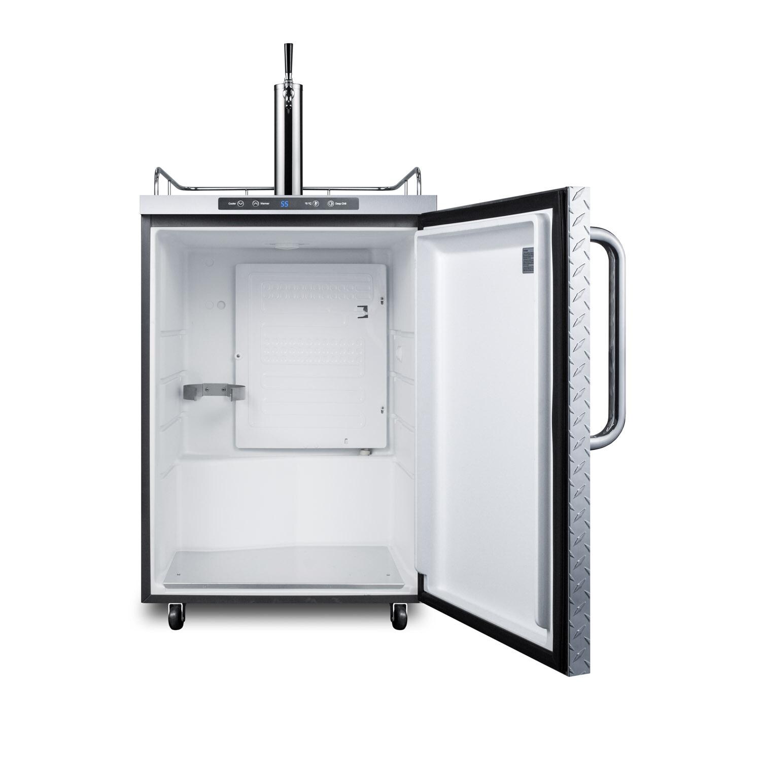 Summit SBC635MOSDPL 24-Inch 5.6 Cu. Ft. Outdoor Rated Single Tap Beer Dispenser / Kegerator - Diamond Plate Aluminum - Interior View thumbnail