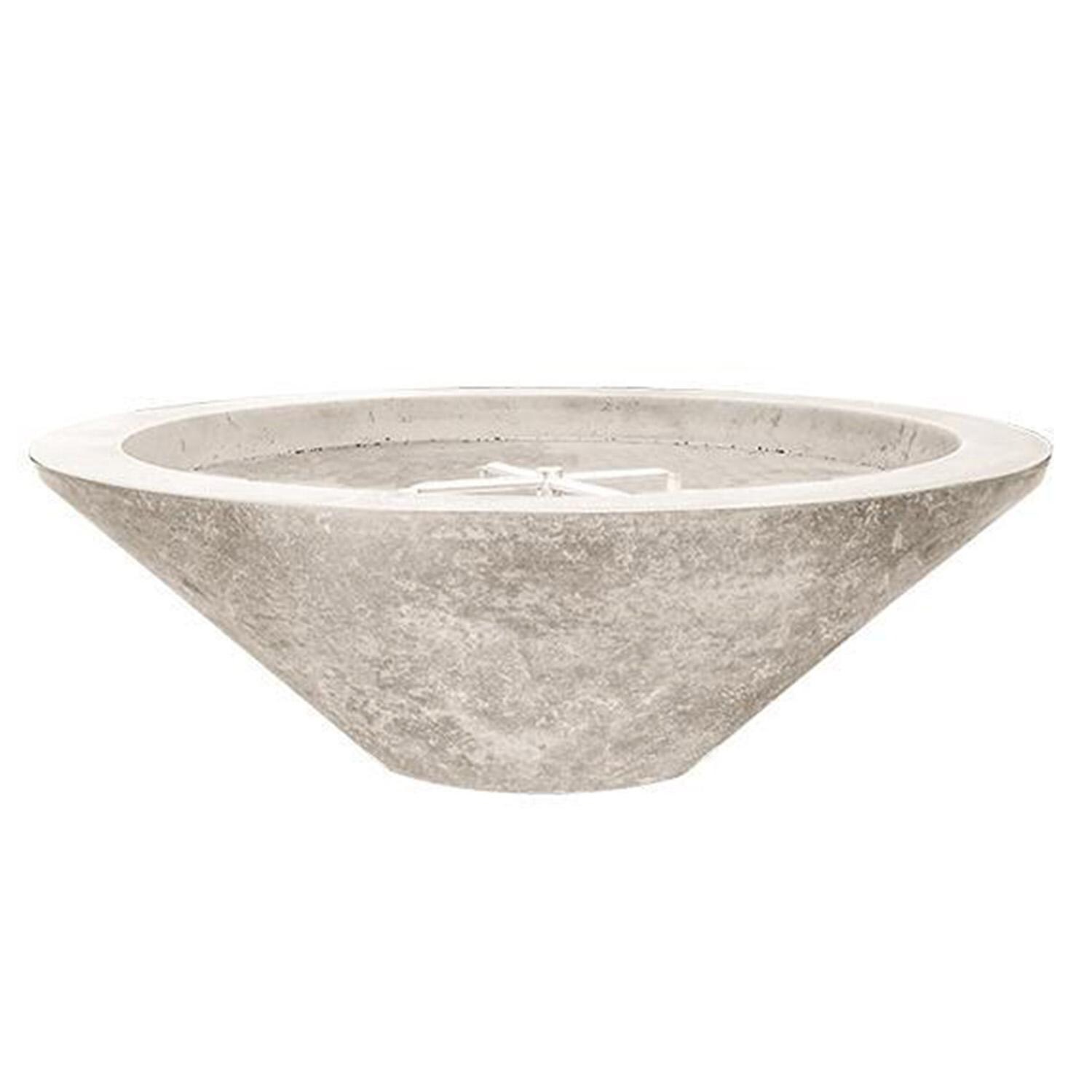 Embarcadero 48-in Round Glass Fiber Reinforced Concrete Propane Fire Bowl in Natural by Prism Hardscapes - White Background thumbnail