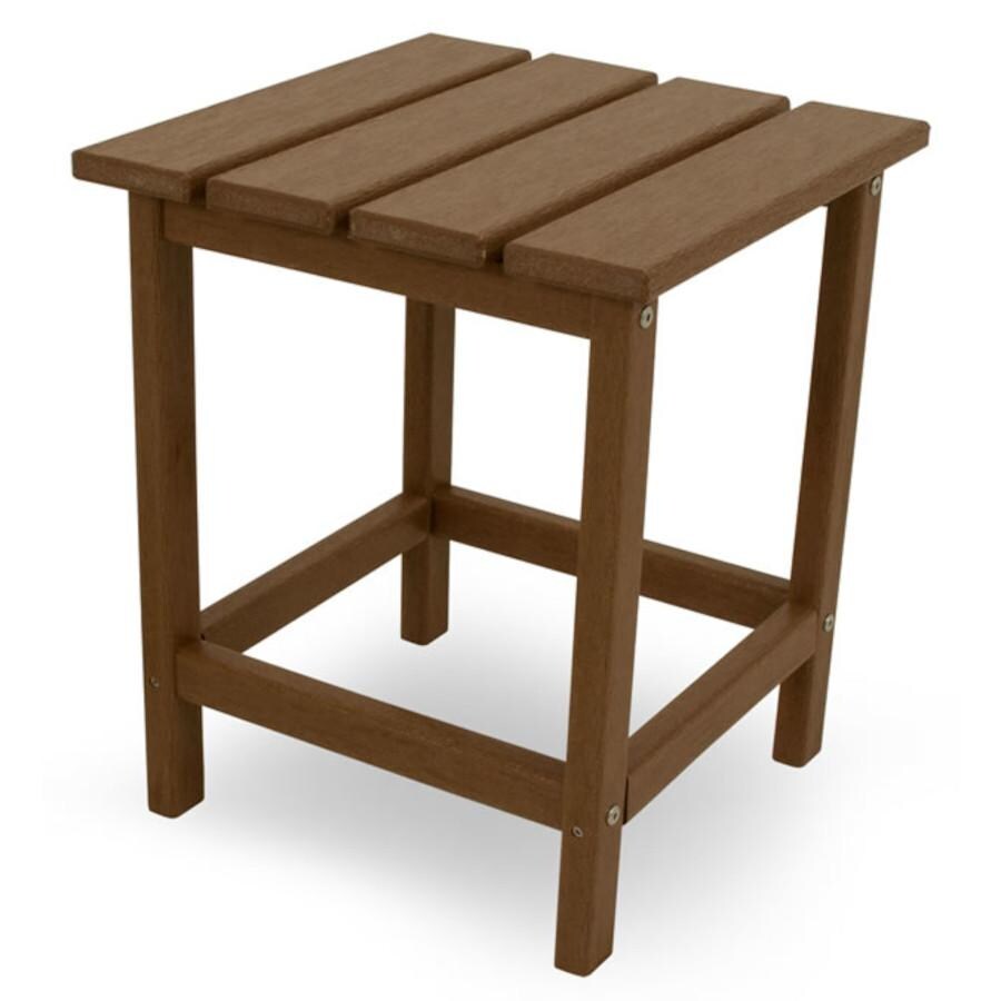 POLYWOOD ECT18TE Long Island 18 Inch Side Table in - Teak thumbnail