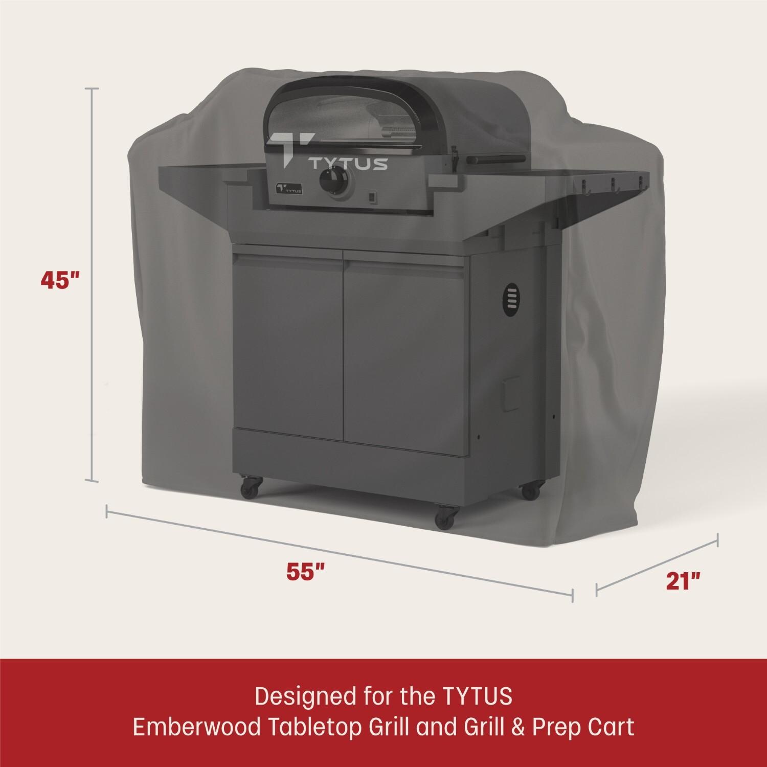 TYTUS TYT-ACC-TCC Emberwood Cover for Grill w/ Prep Cart and Grill - Dimensional thumbnail