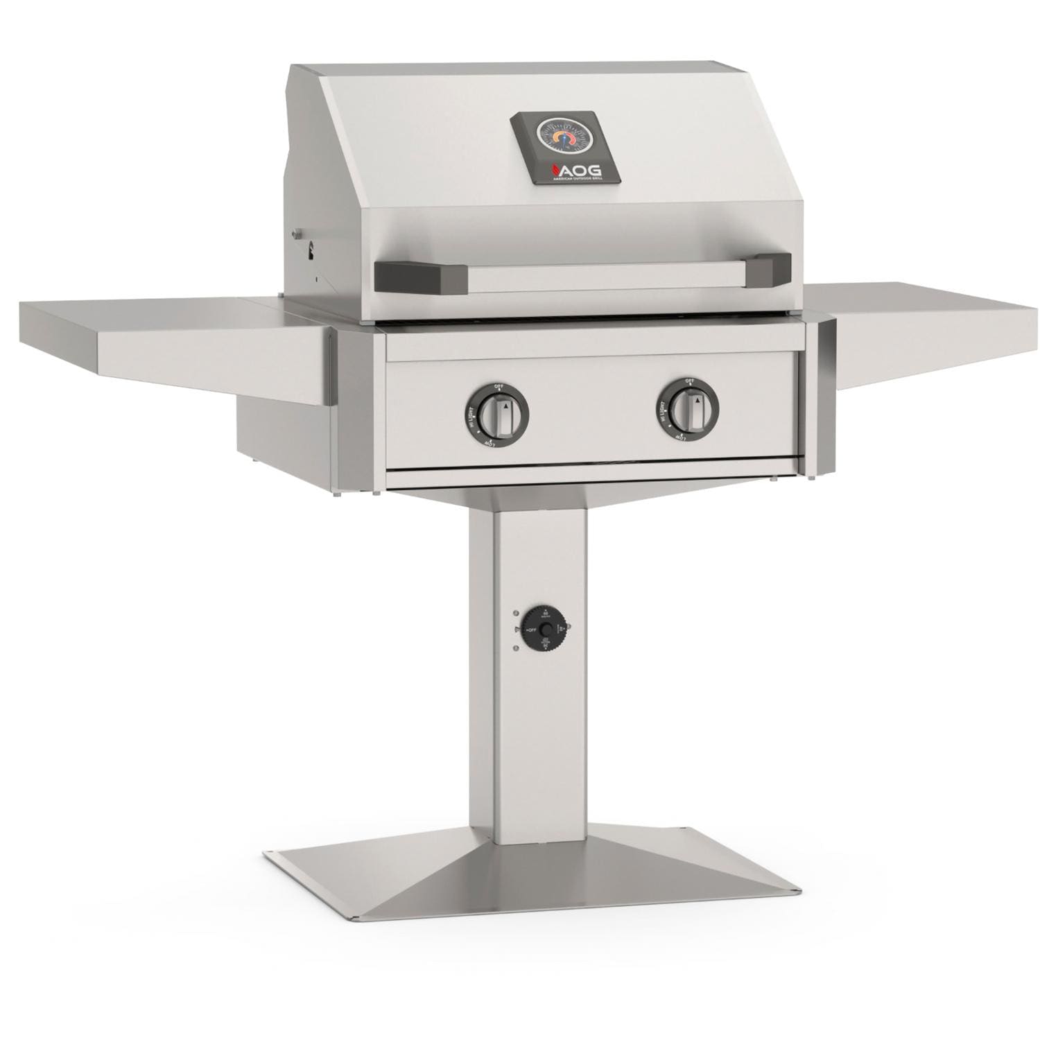 American Outdoor Grill T-Series 24-in 2-Burner Natural Gas Grill on Accessible Patio Post Base