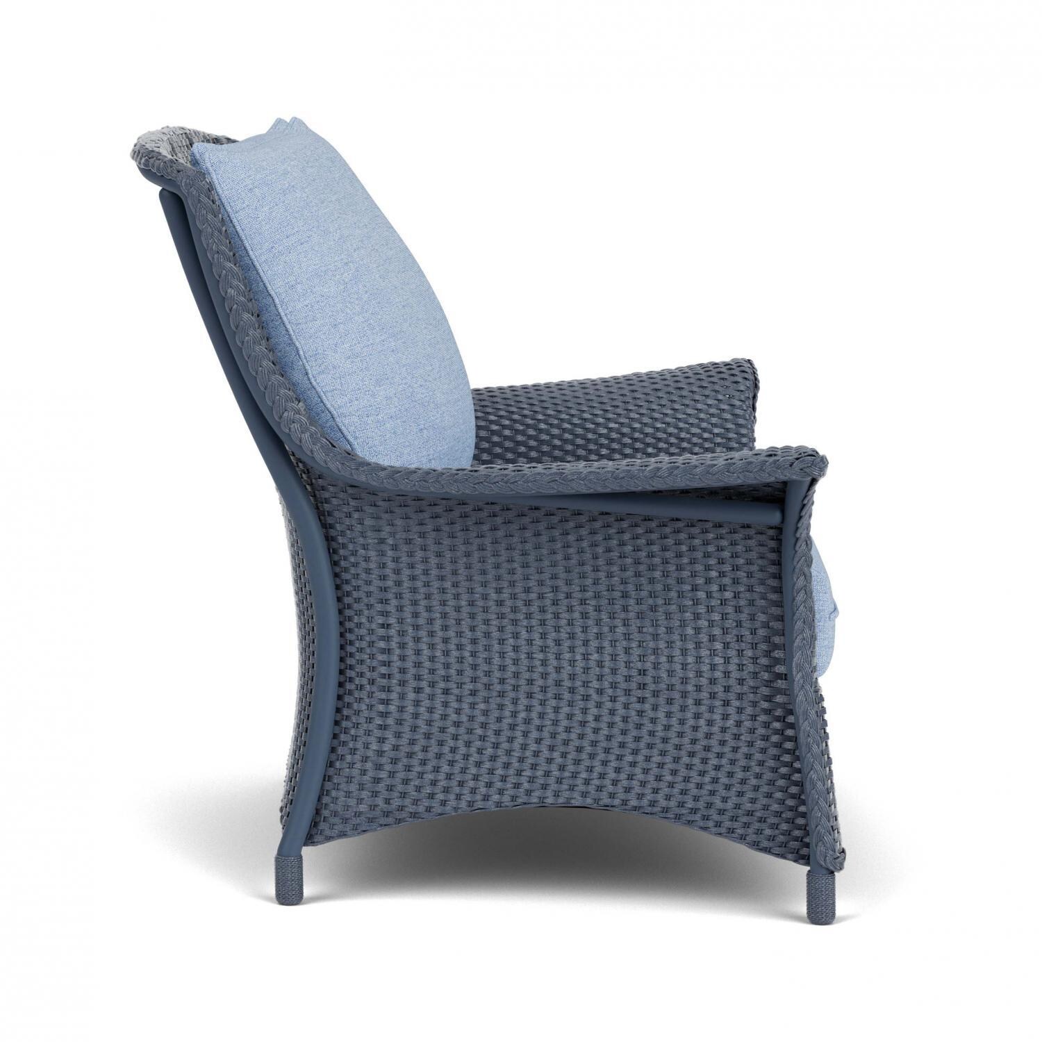 Lloyd Flanders Mandalay Chair and a Half in Denim Blue Finish with Demo Skyway Fabric - Side thumbnail