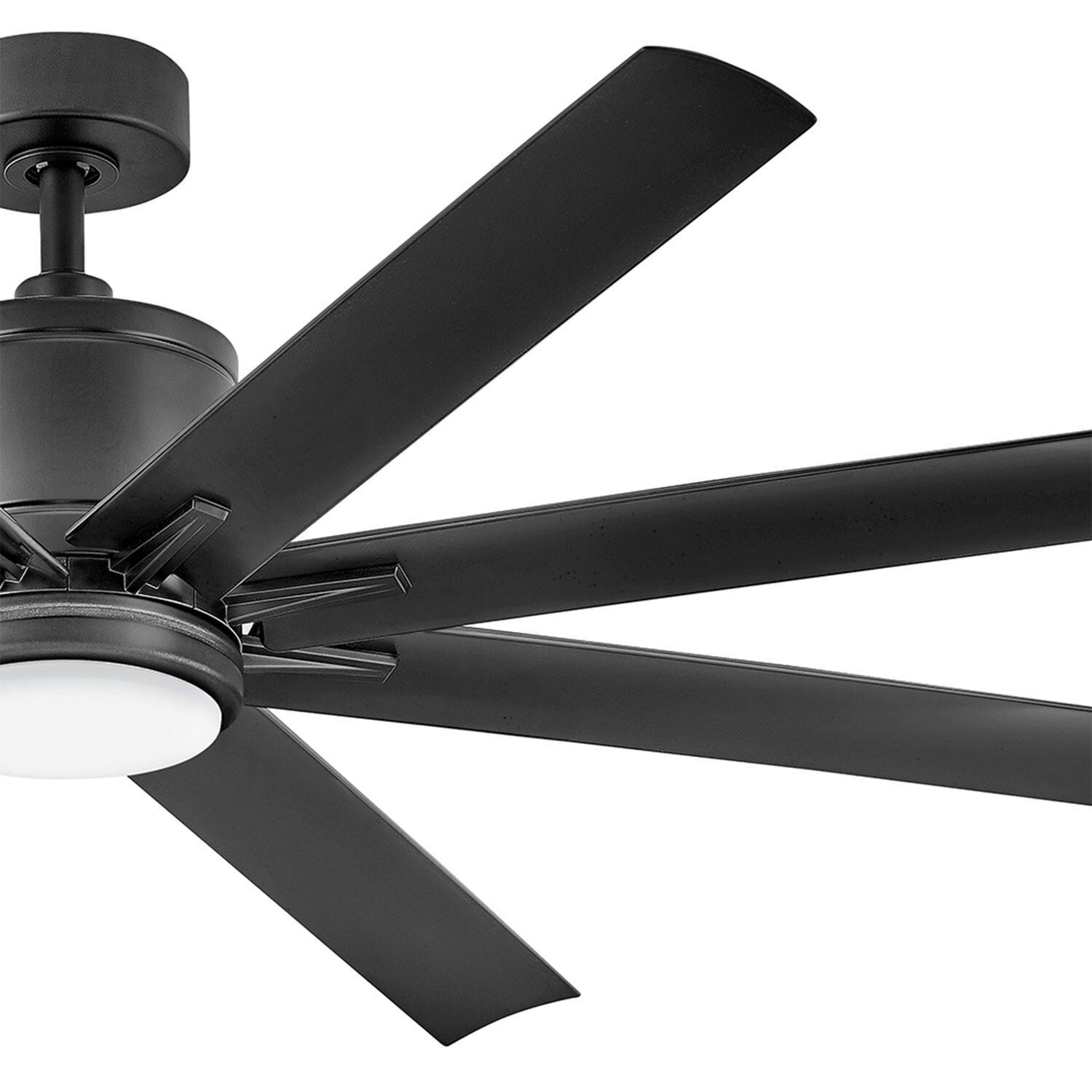 Hinkley Lighting 907166FMB-LWD Vantage 66-in Indoor / Outdoor LED Smart Ceiling Fan - Matte Black - Fan Blades - Detail thumbnail