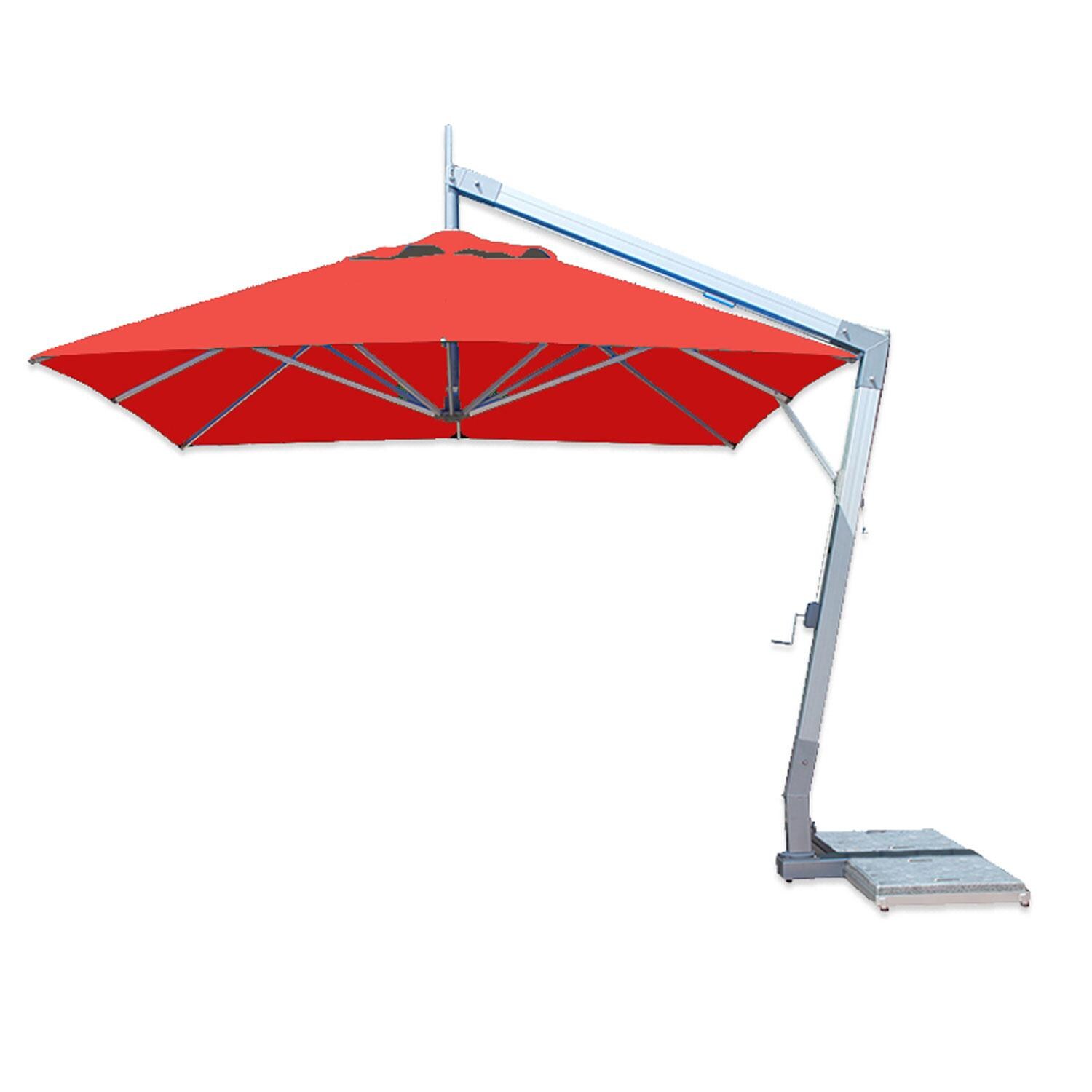 Bambrella 10 Ft. Square Side Pool Umbrella - Red thumbnail